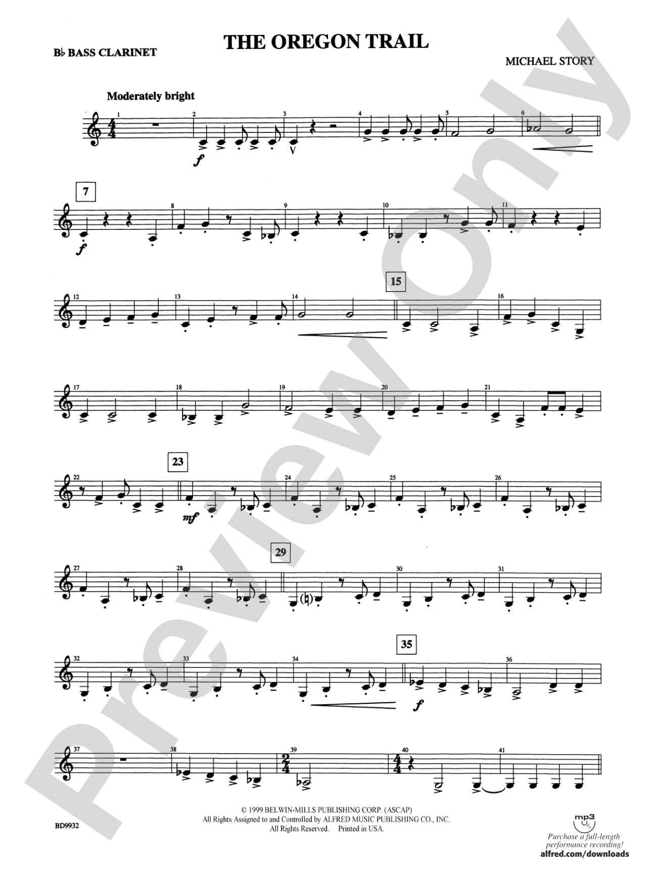 The Oregon Trail: B-flat Bass Clarinet