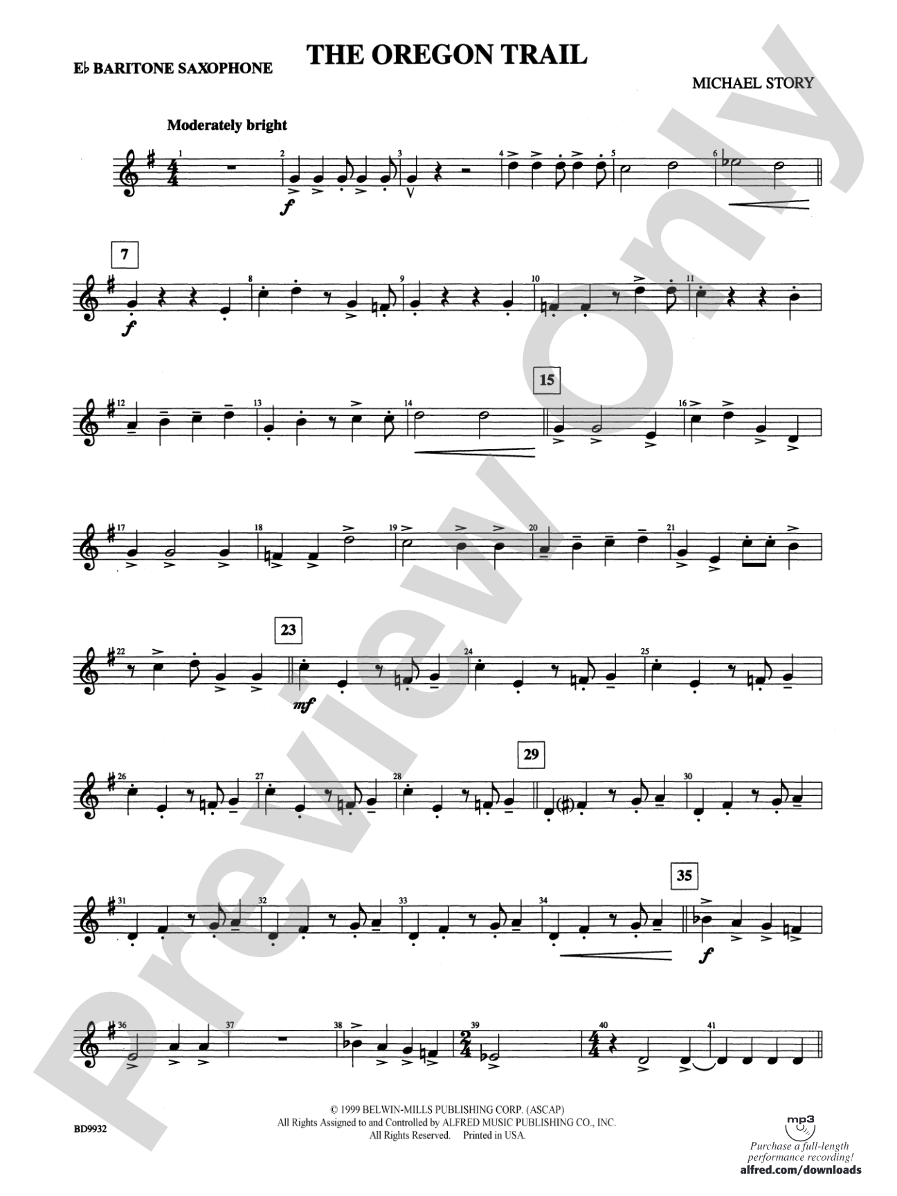 The Oregon Trail: E-flat Baritone Saxophone