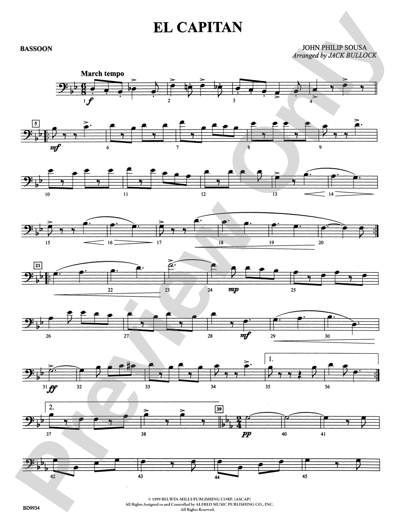 El Capitan: Bassoon