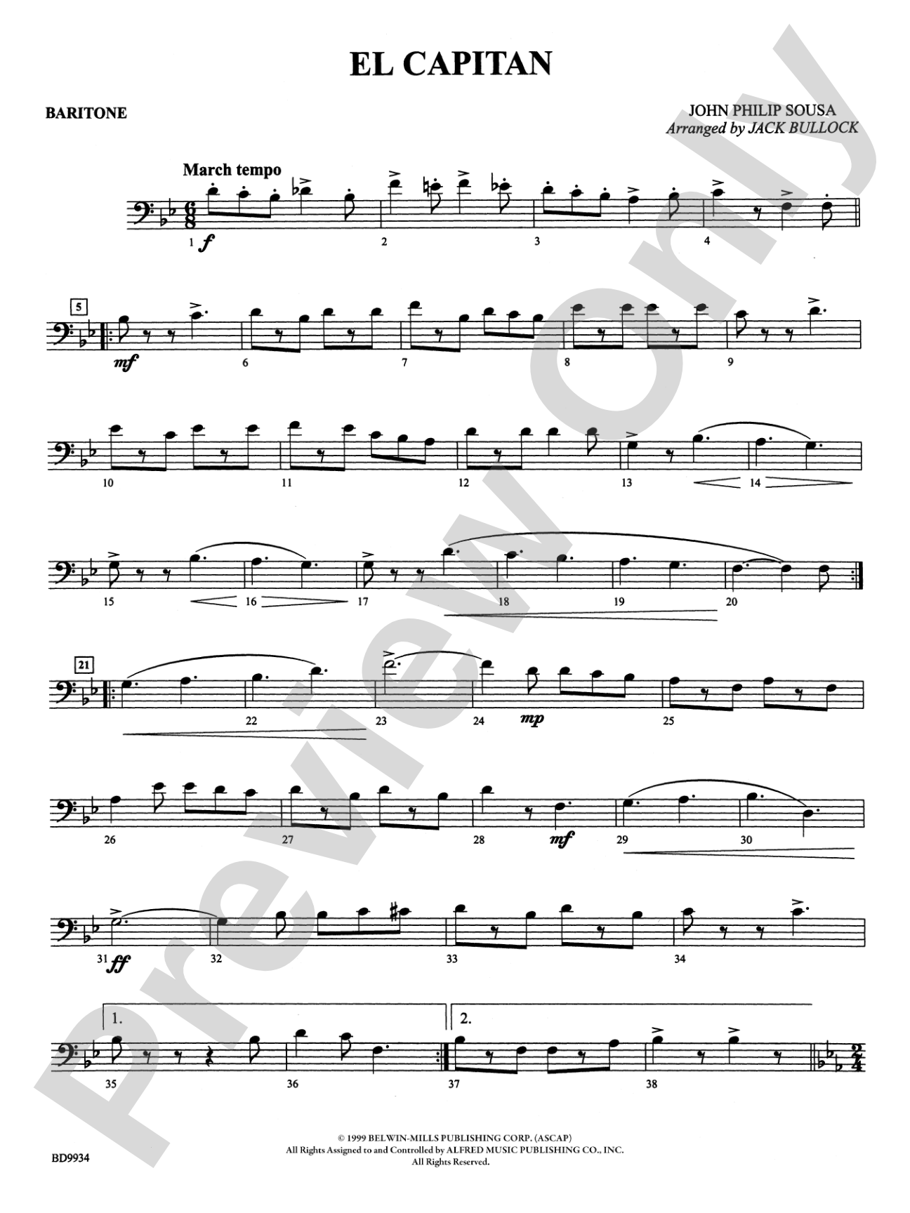 El Capitan: Baritone B.C.