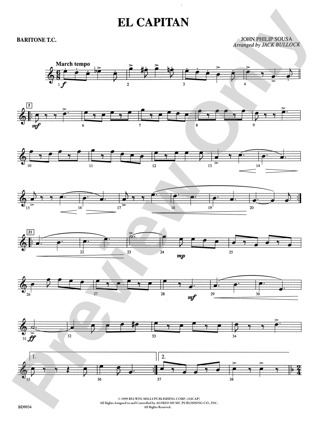 El Capitan: Baritone T.C.