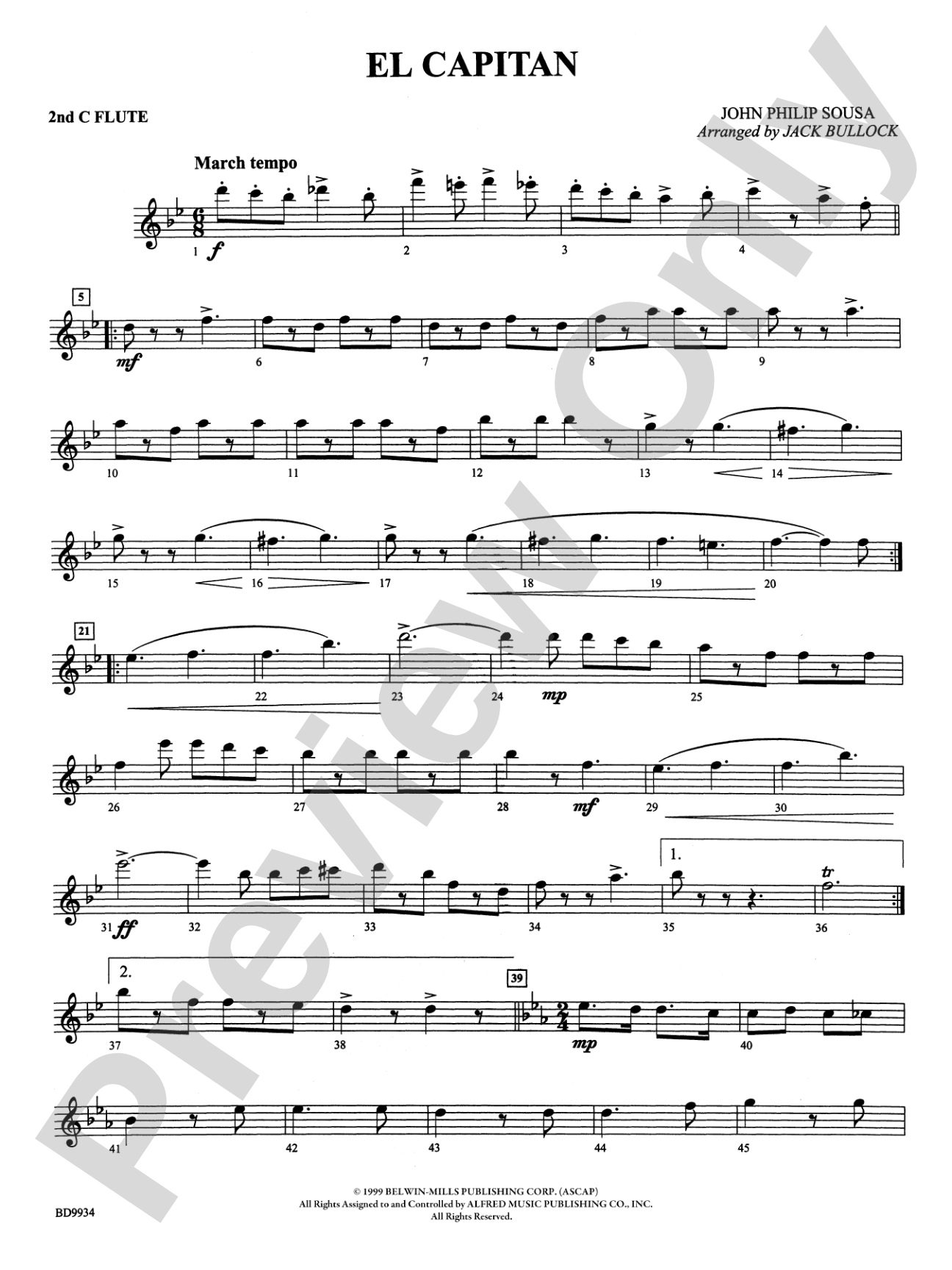 El Capitan: 2nd Flute