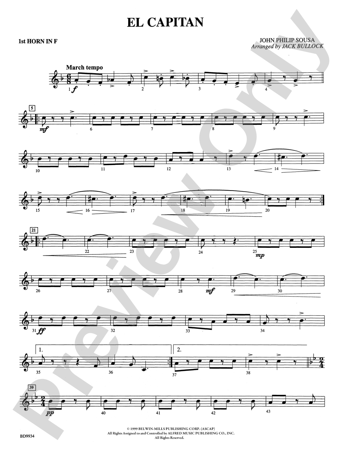 El Capitan: 1st F Horn