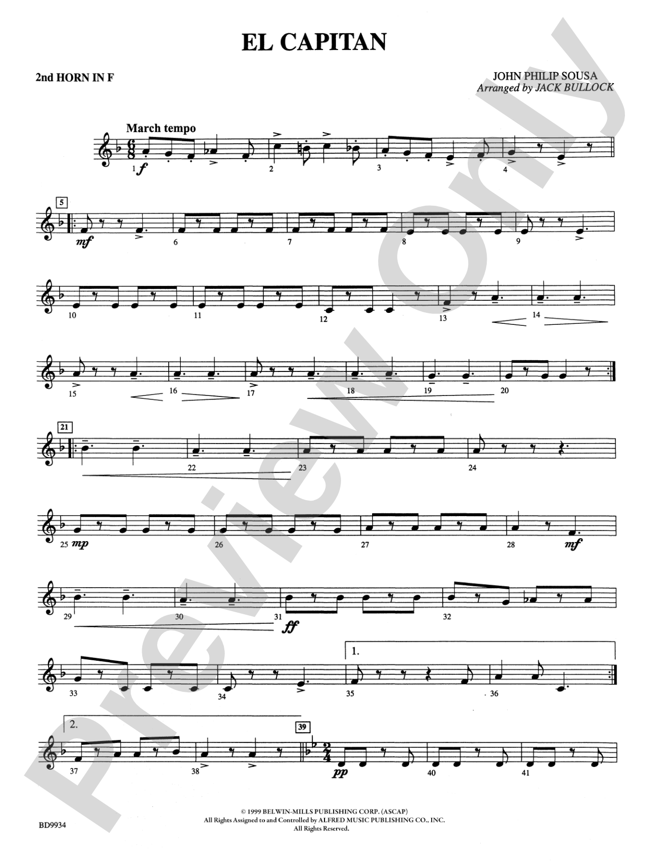 El Capitan: 2nd F Horn