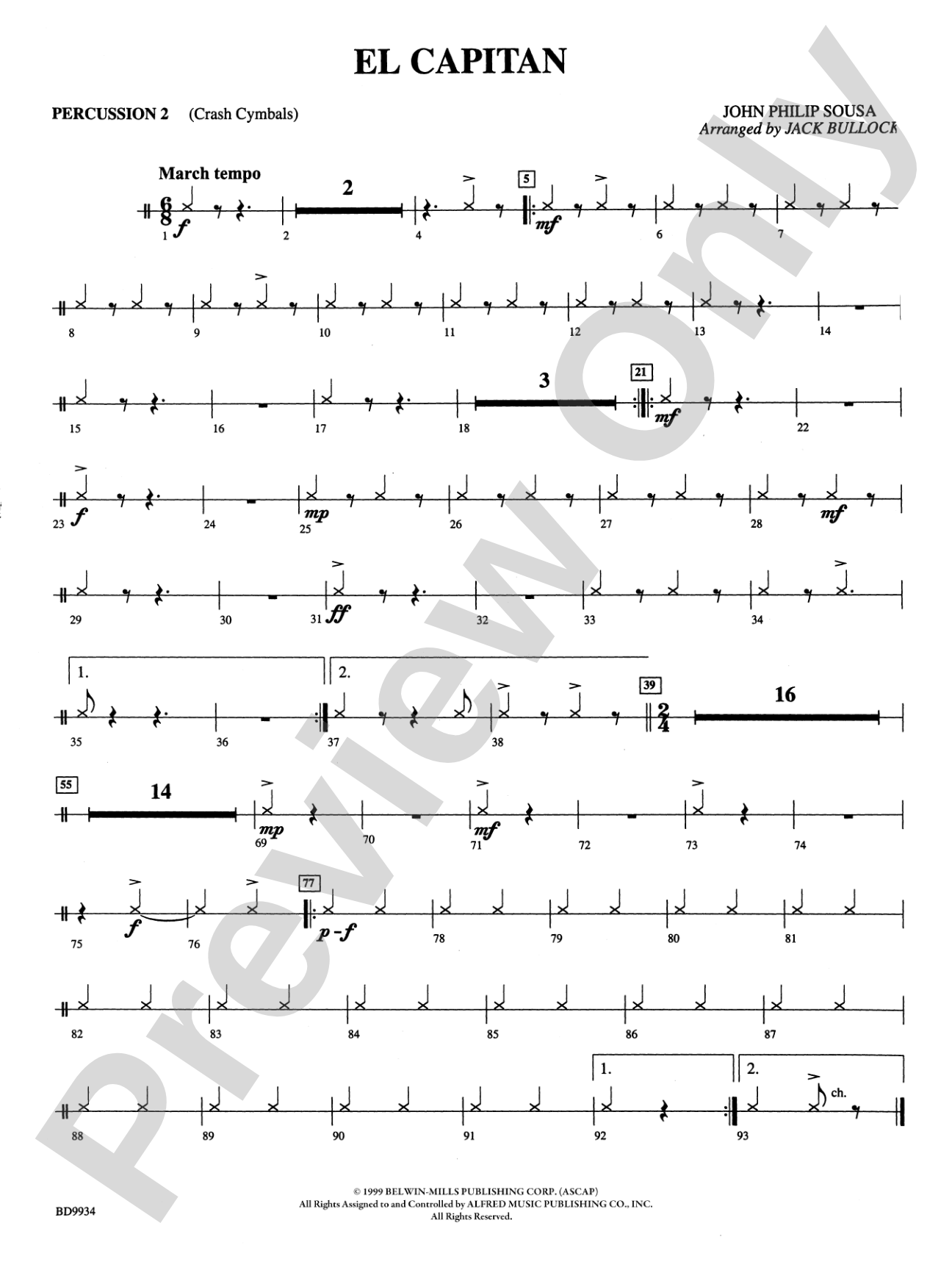 El Capitan: 2nd Percussion