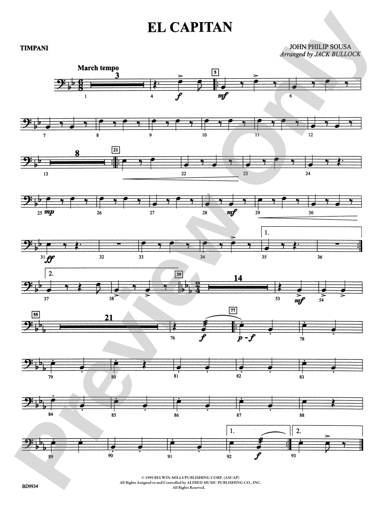 El Capitan: Timpani