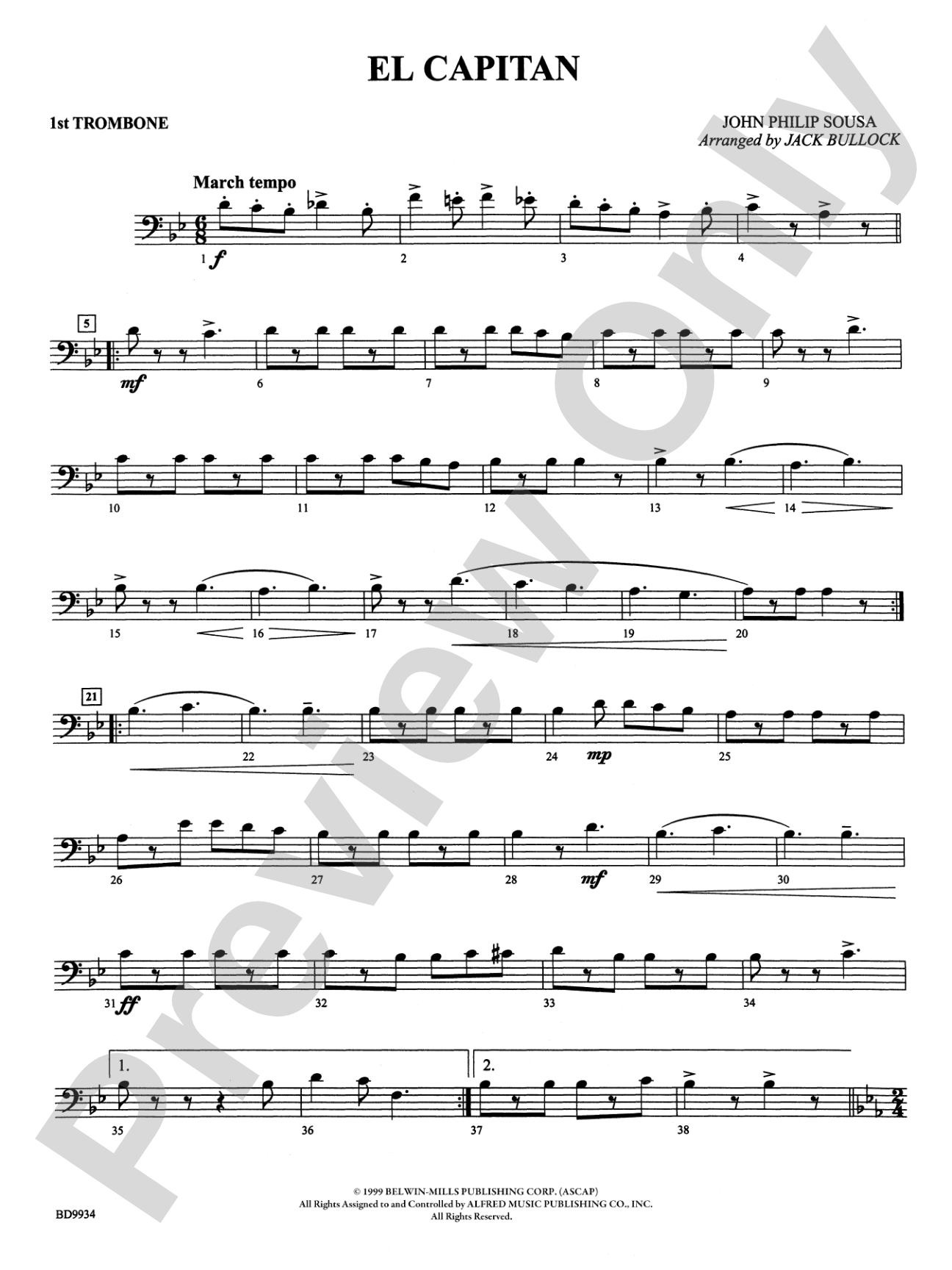 El Capitan: 1st Trombone