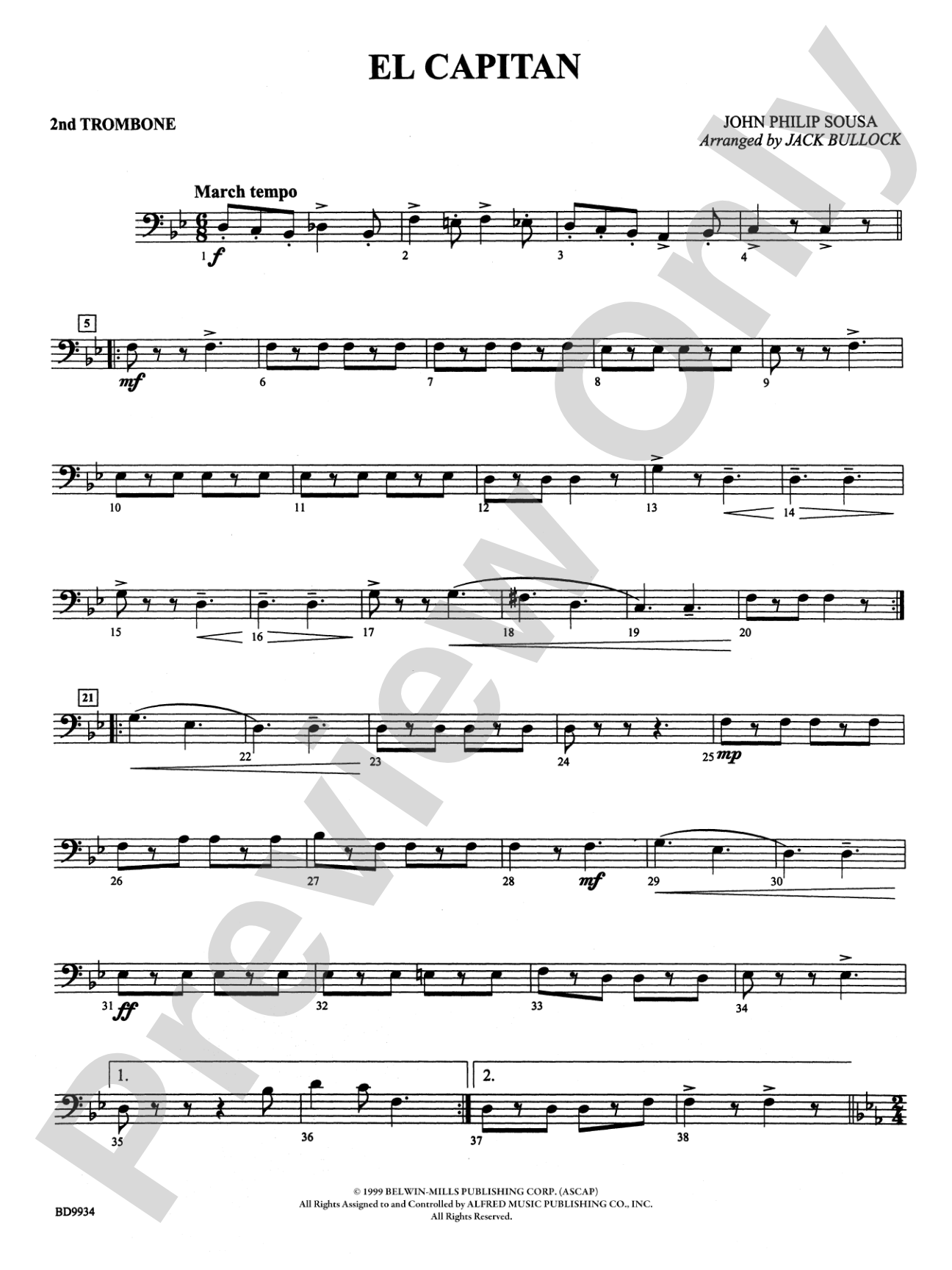 El Capitan: 2nd Trombone