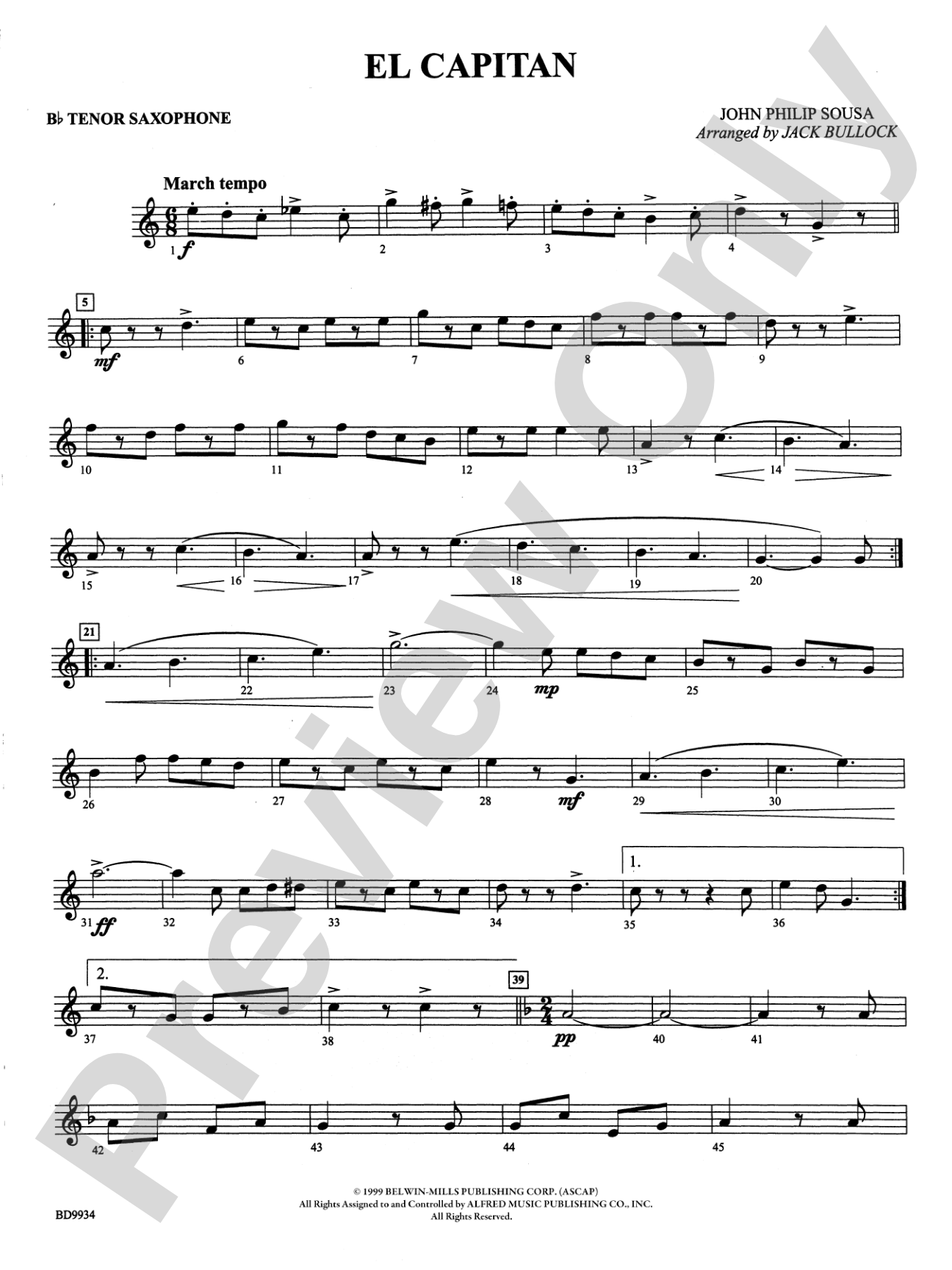 El Capitan: B-flat Tenor Saxophone