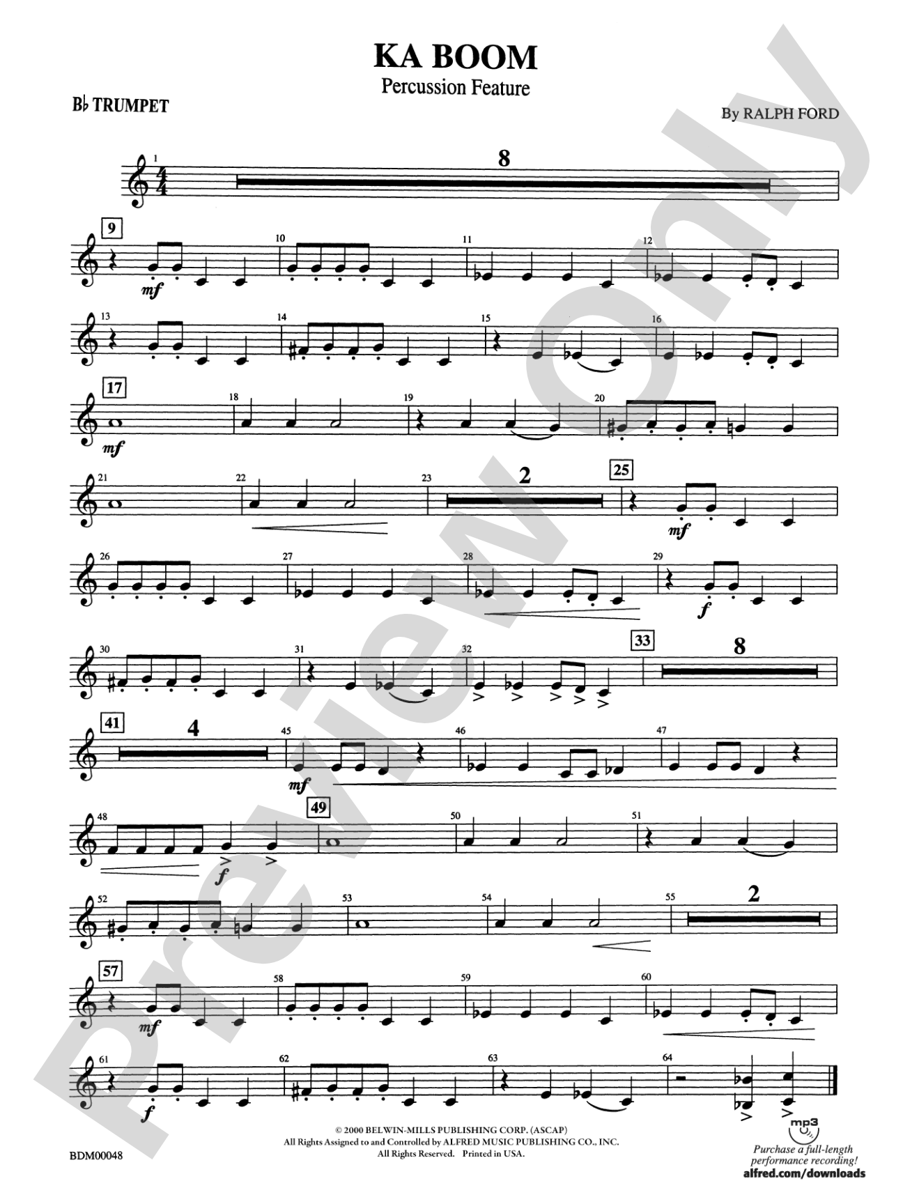 Ka Boom: 1st B-flat Trumpet