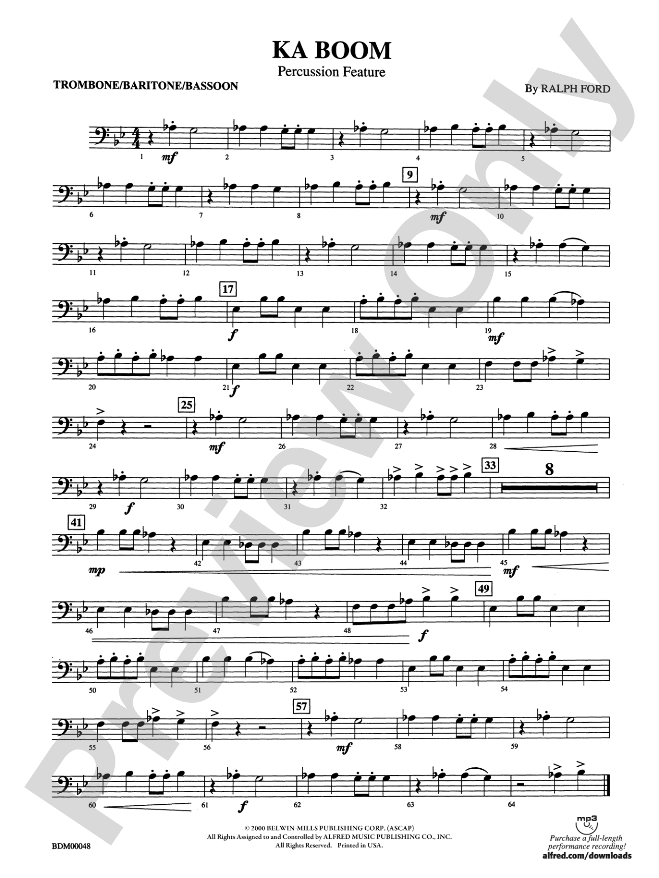 Ka Boom: 1st Trombone