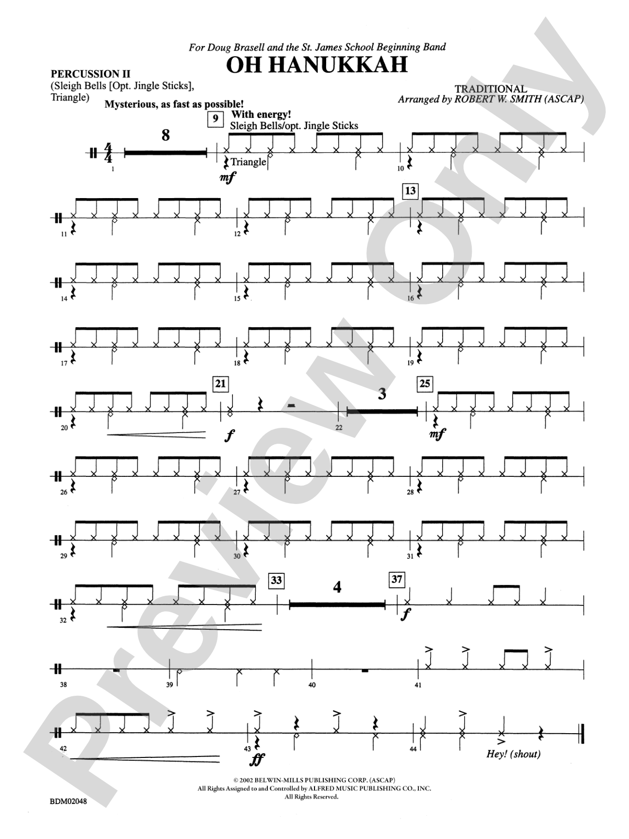Oh Hanukkah: 2nd Percussion