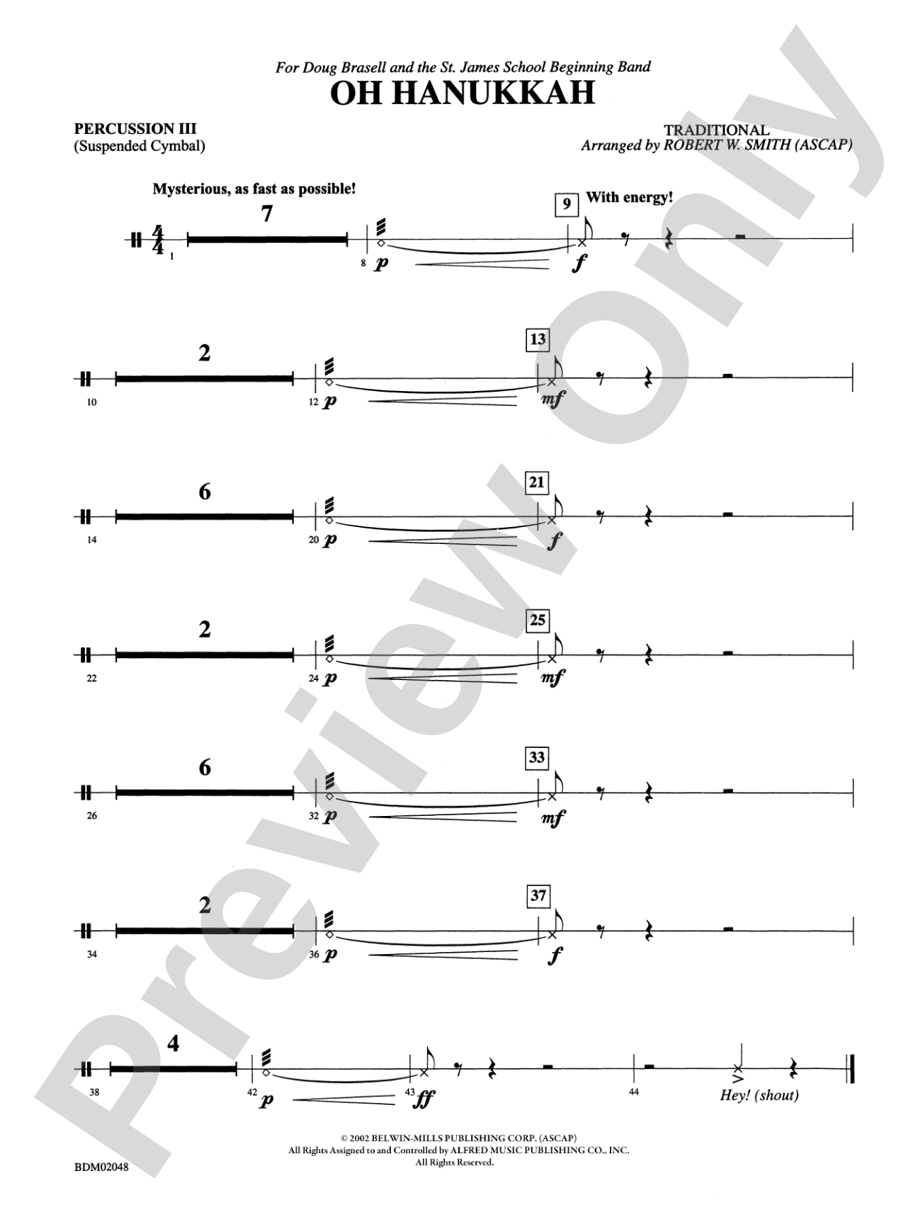 Oh Hanukkah: 3rd Percussion