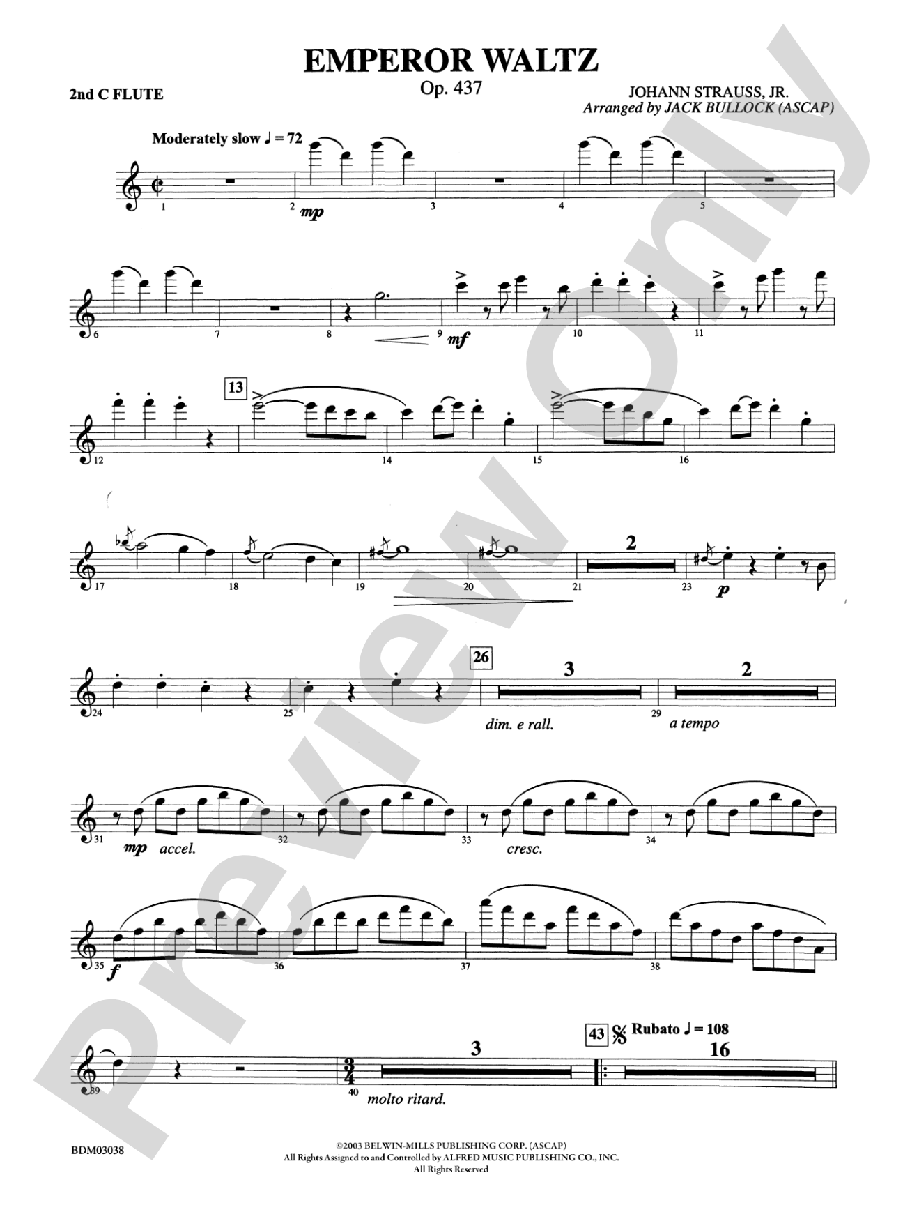 Emperor Waltz, Op. 437: 2nd Flute
