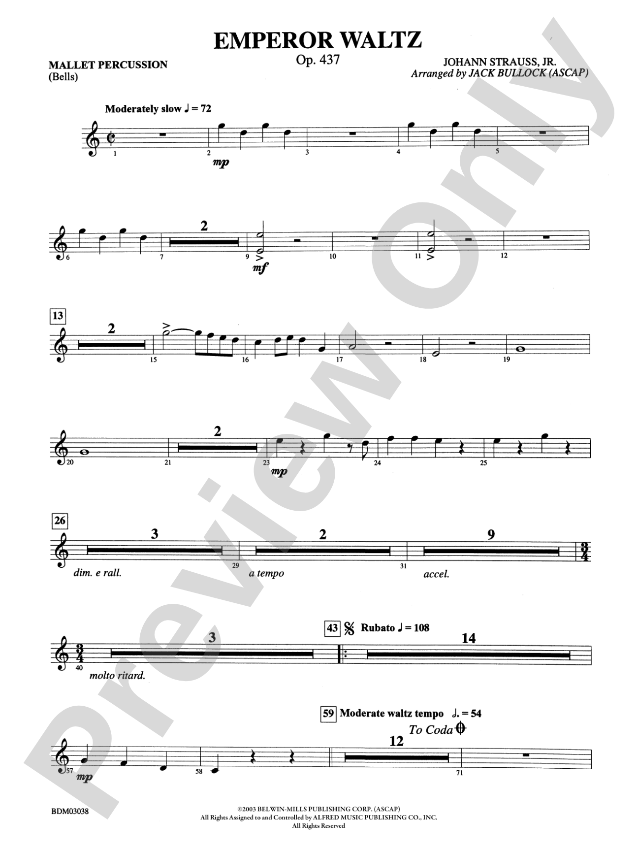 Emperor Waltz, Op. 437: Mallets