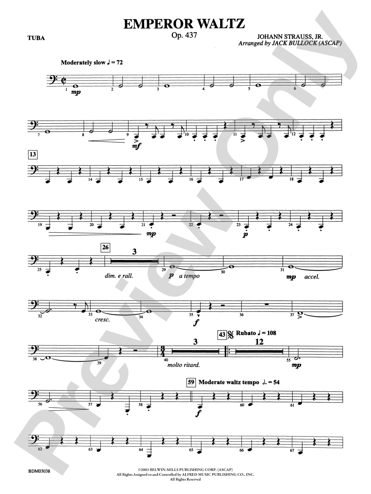 Emperor Waltz, Op. 437: Tuba