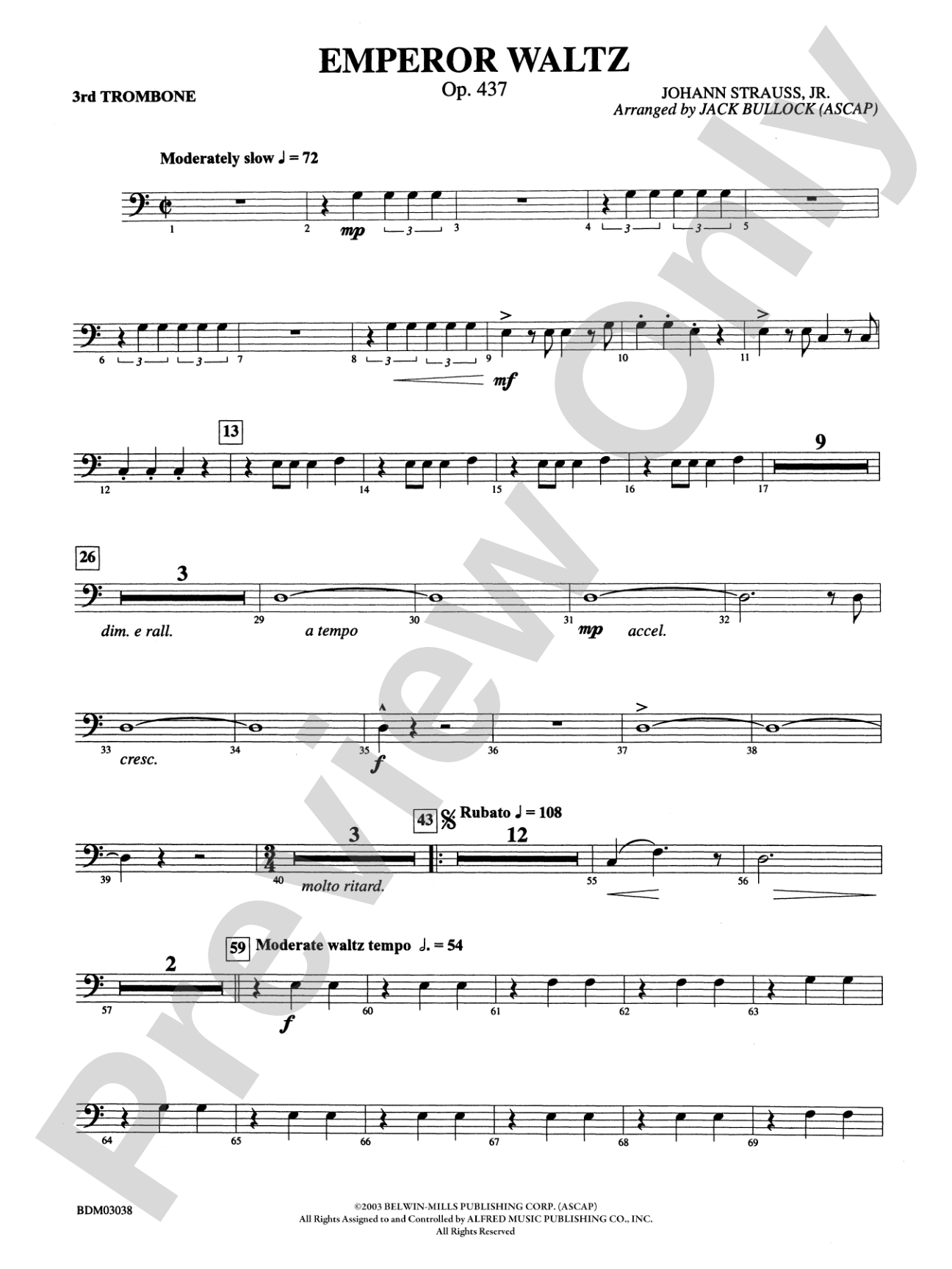 Emperor Waltz, Op. 437: 3rd Trombone