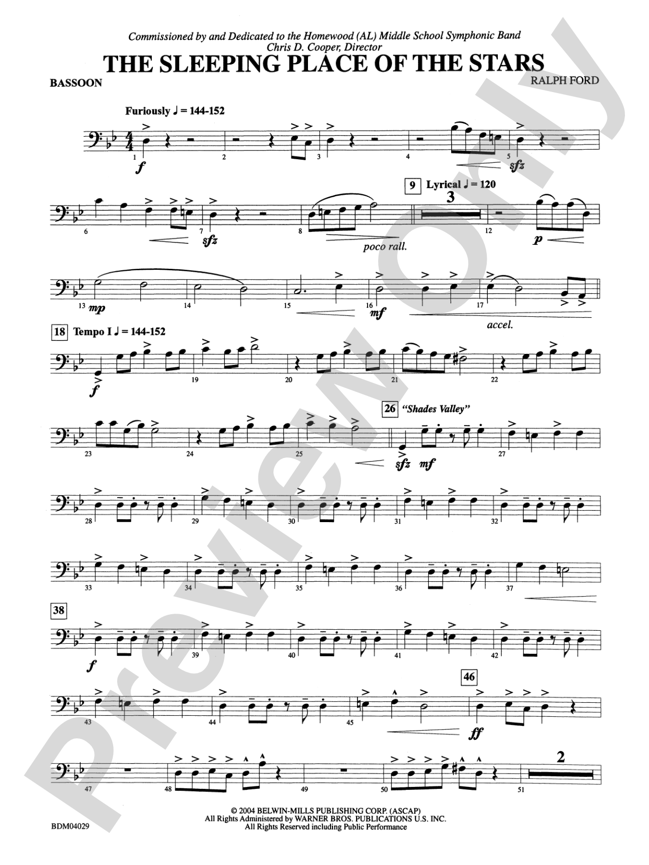 The Sleeping Place of the Stars: Bassoon