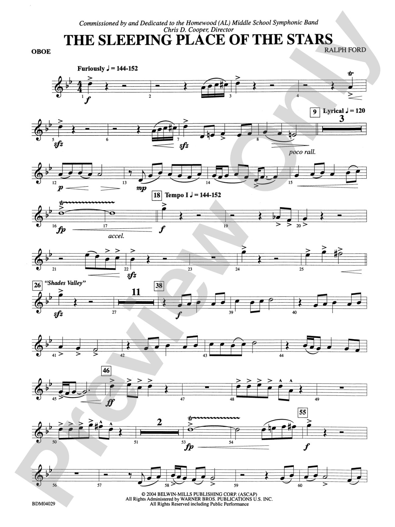 The Sleeping Place of the Stars: Oboe