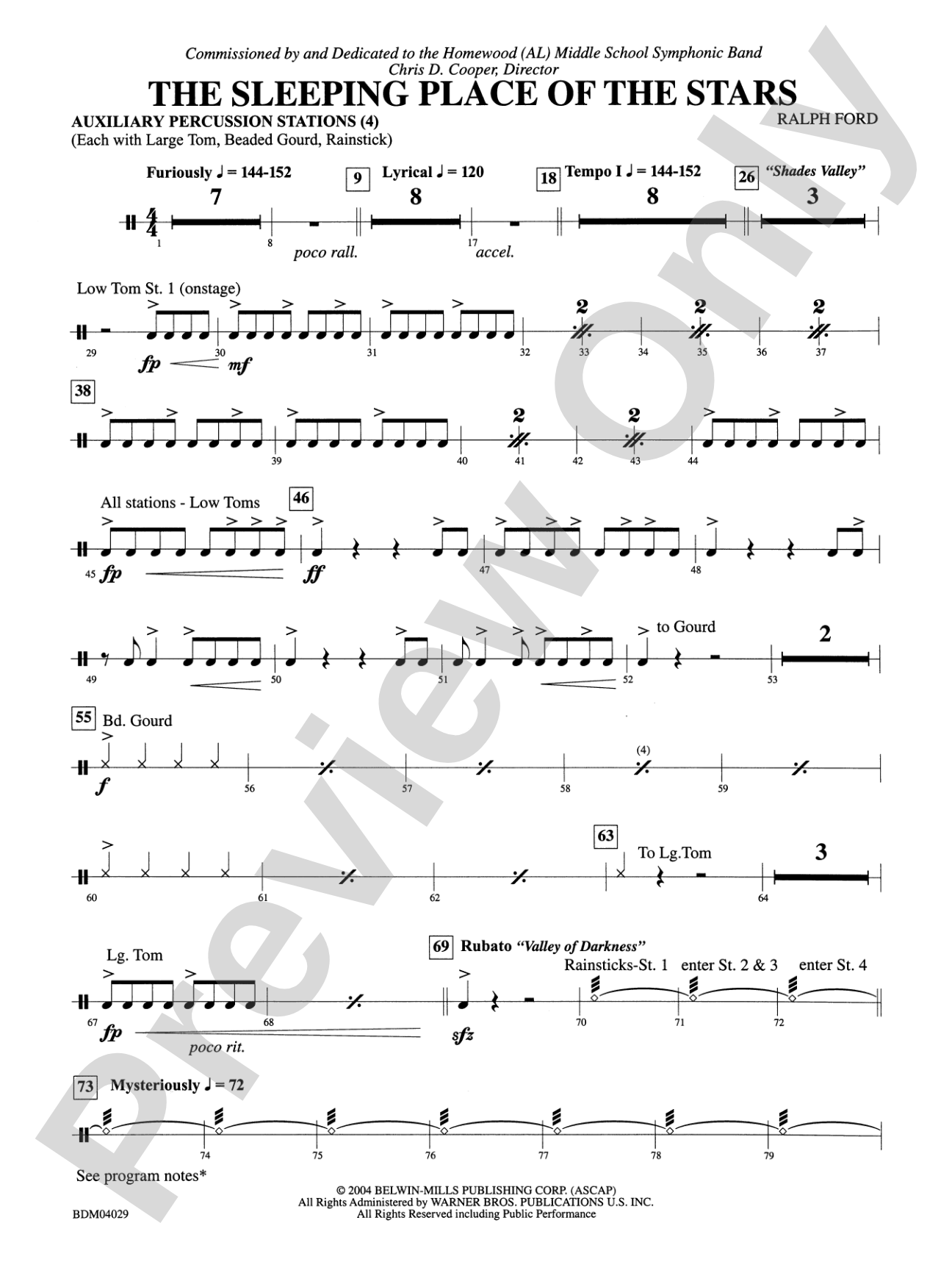 The Sleeping Place of the Stars: 5th Percussion