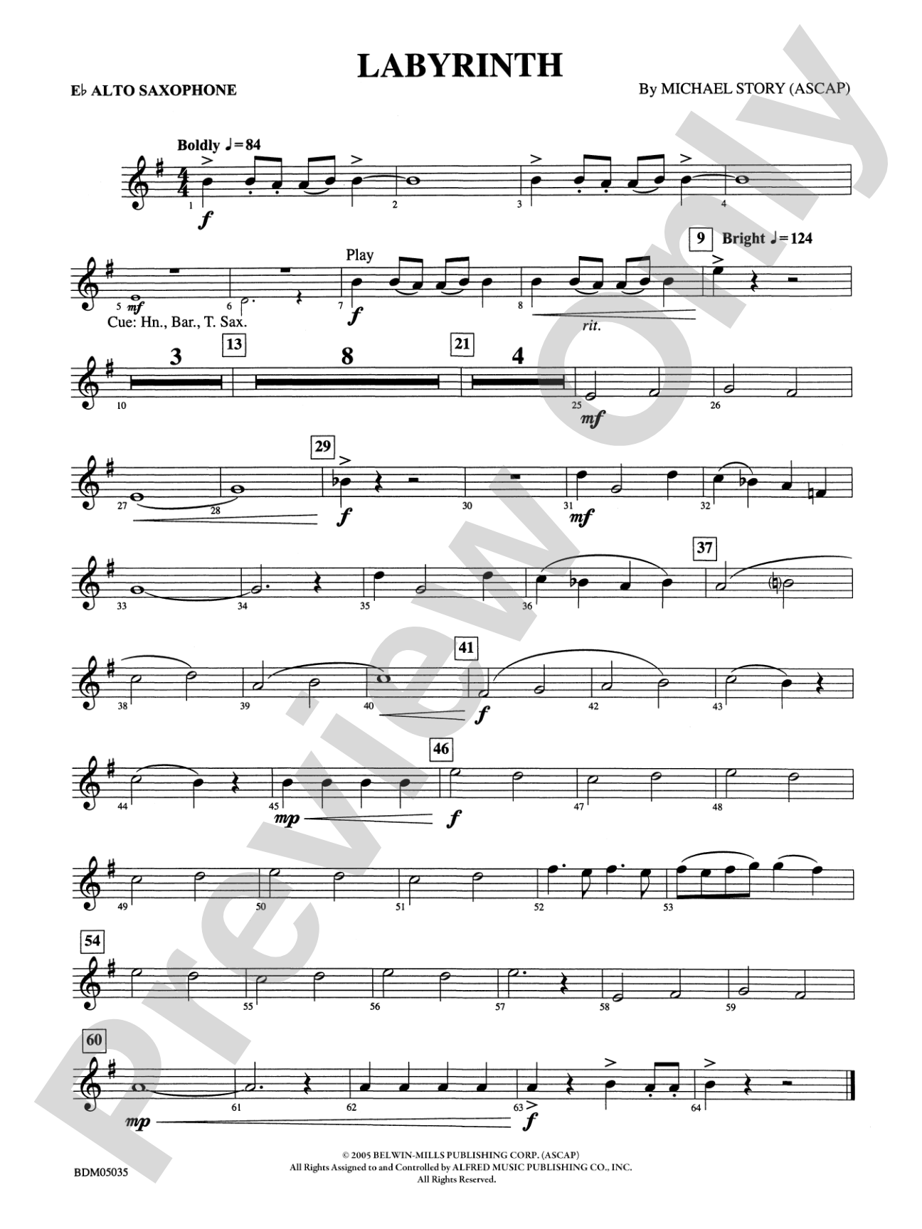 Labyrinth: E-flat Alto Saxophone