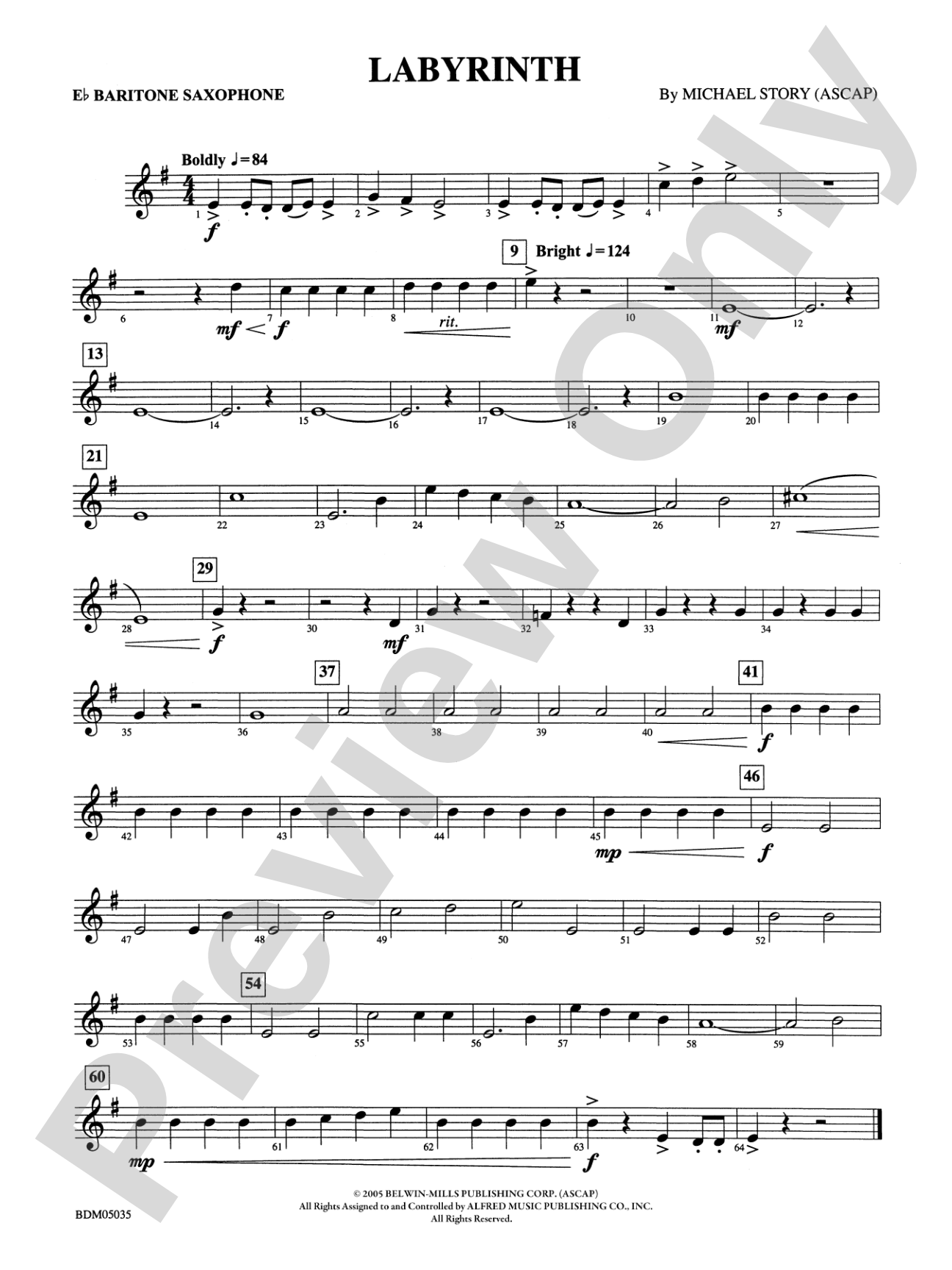 Labyrinth: E-flat Baritone Saxophone