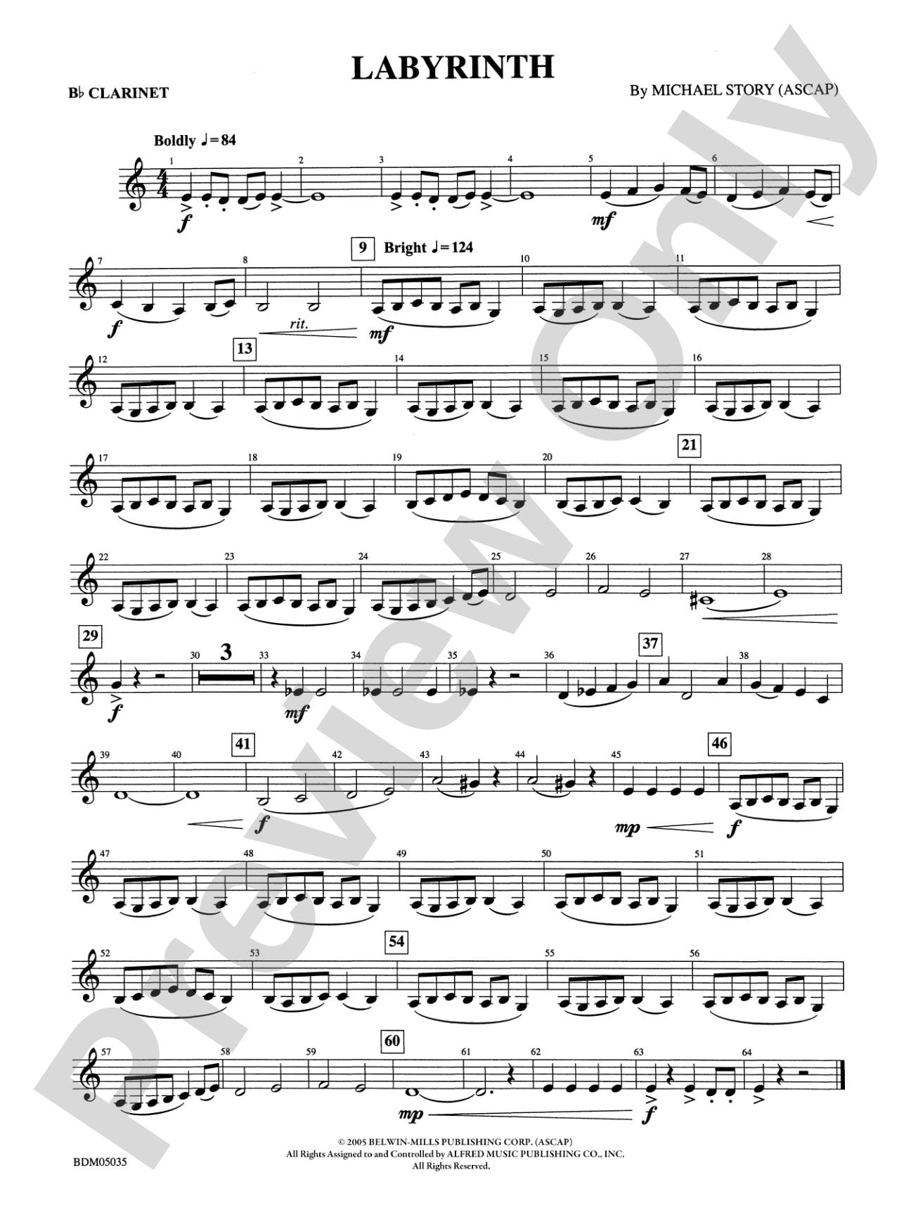 Labyrinth: 1st B-flat Clarinet