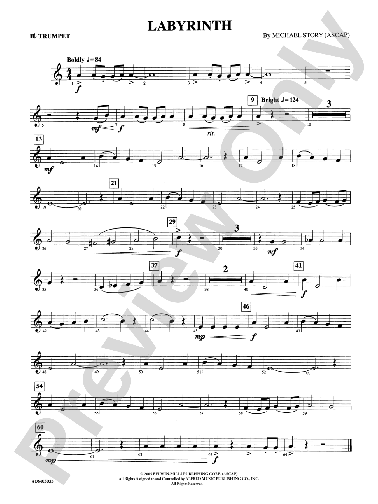 Labyrinth: 1st B-flat Trumpet
