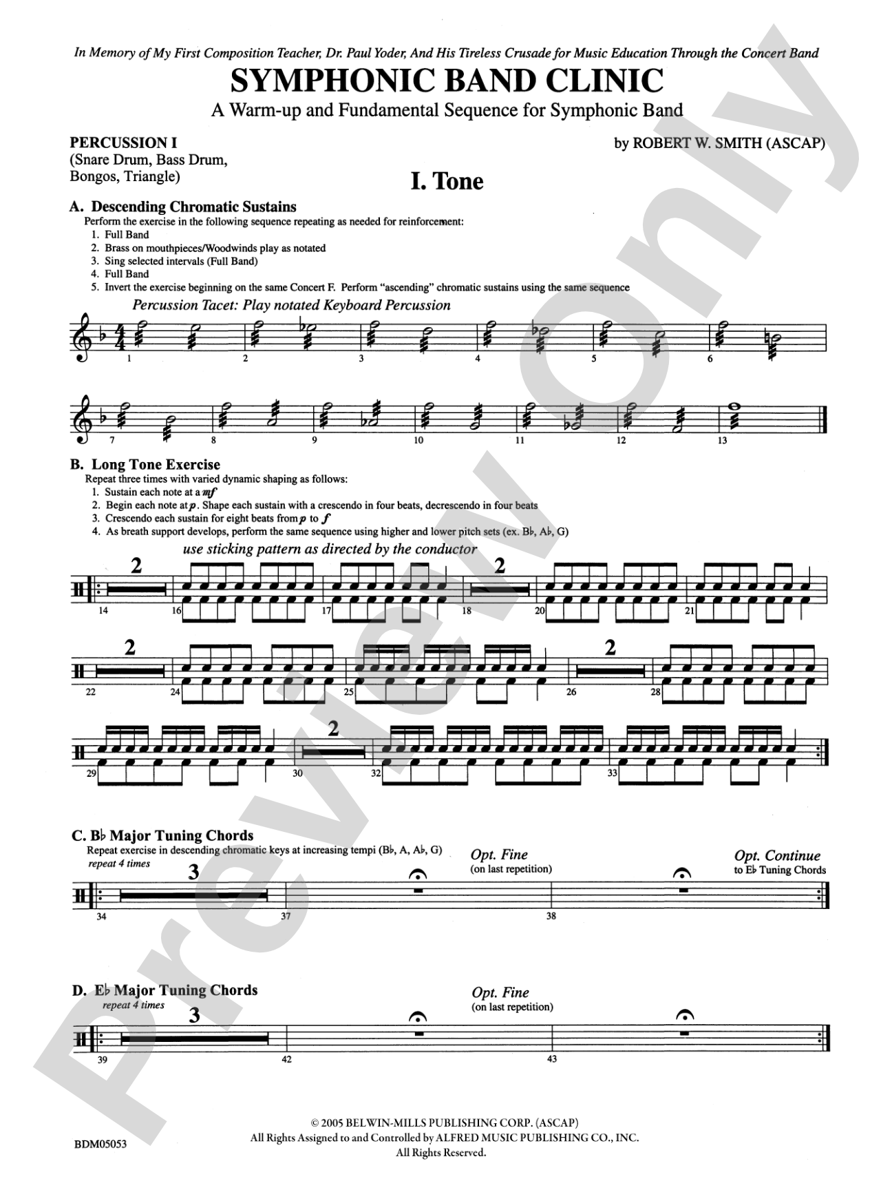 Symphonic Band Clinic: 1st Percussion