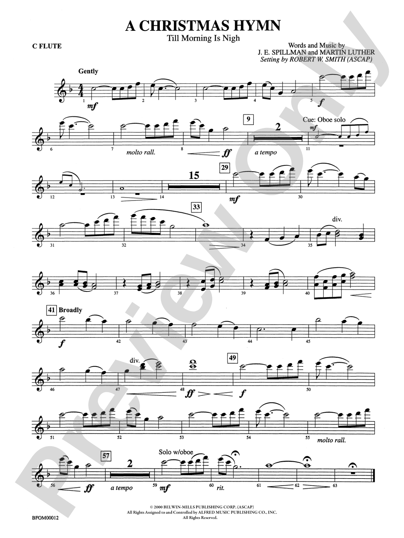 A Christmas Hymn: Flute