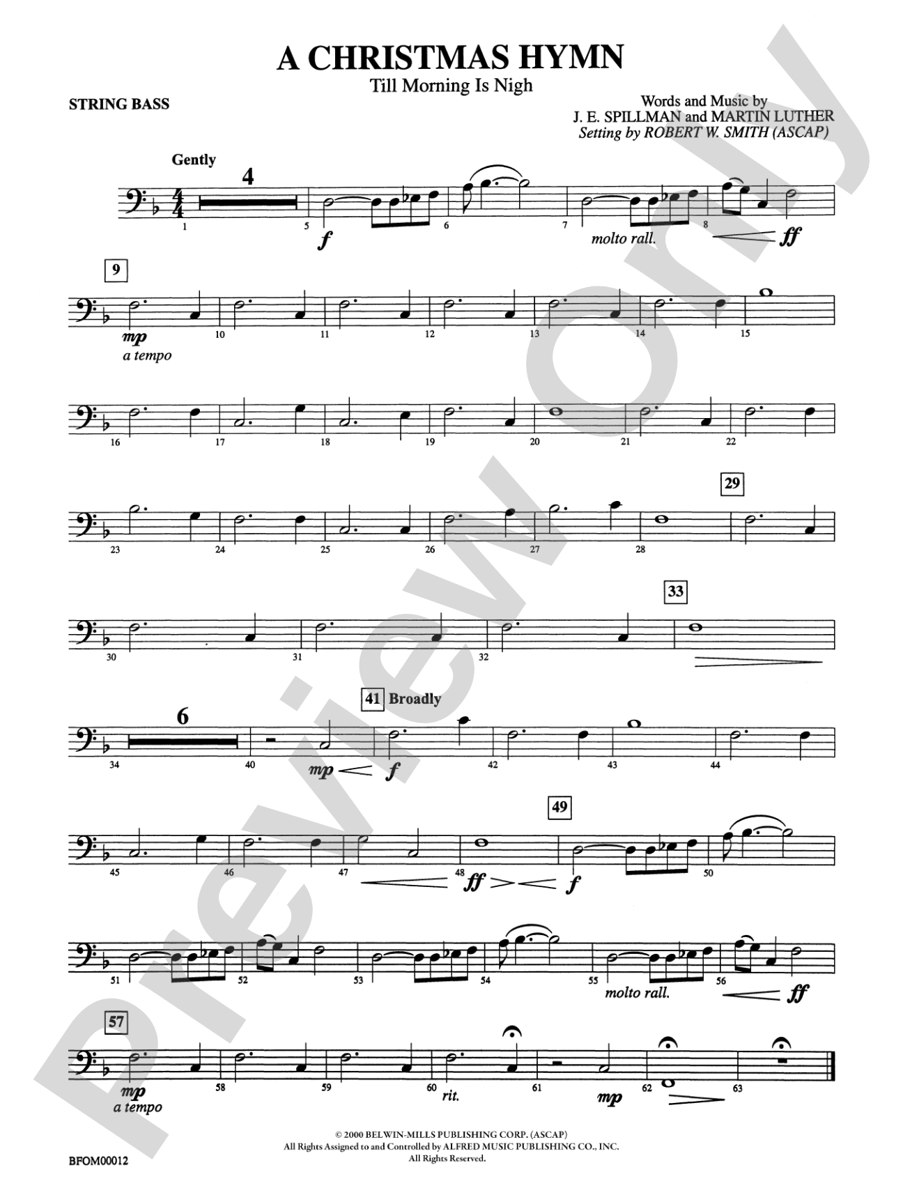 A Christmas Hymn: String Bass