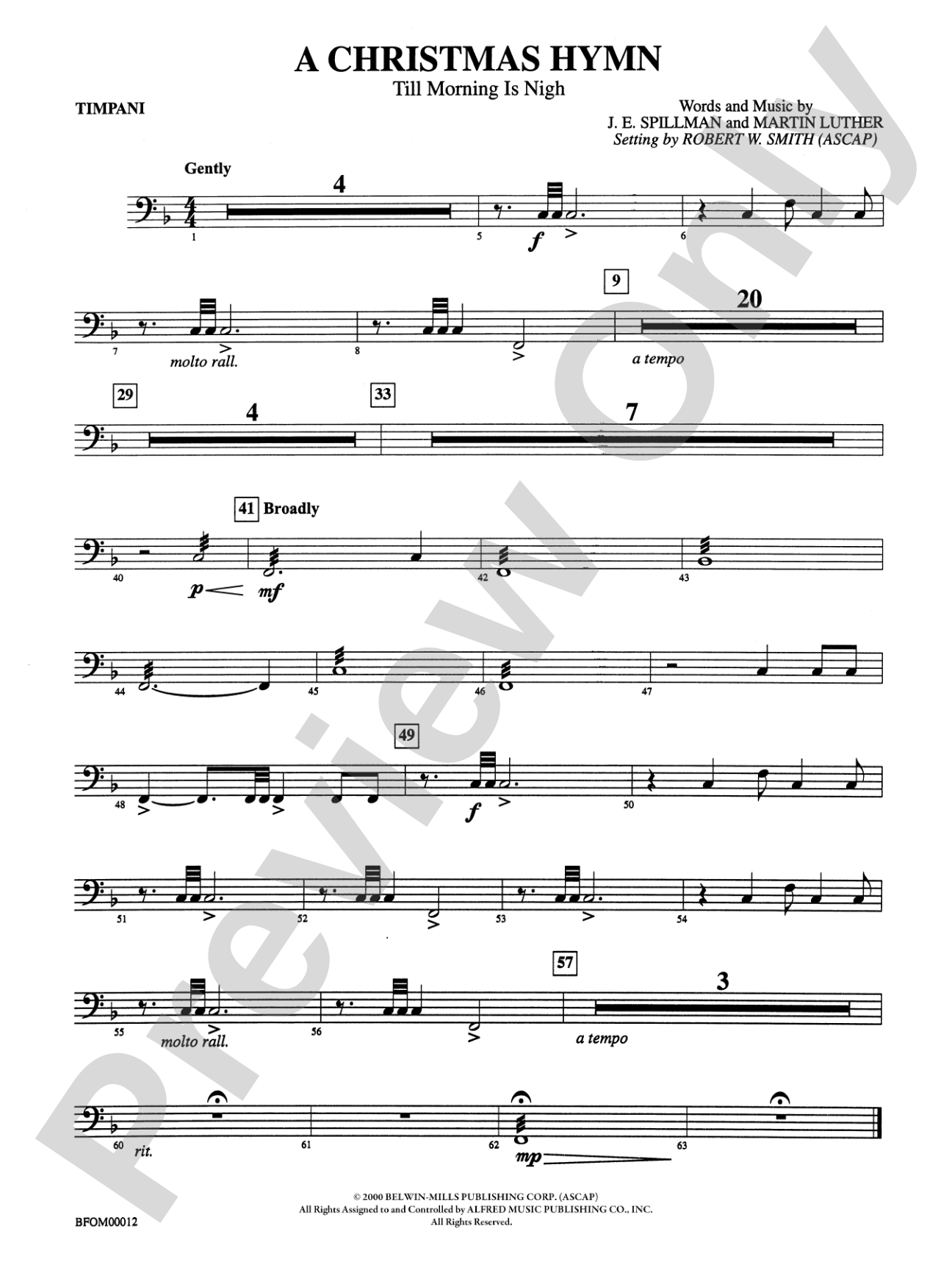 A Christmas Hymn: Timpani