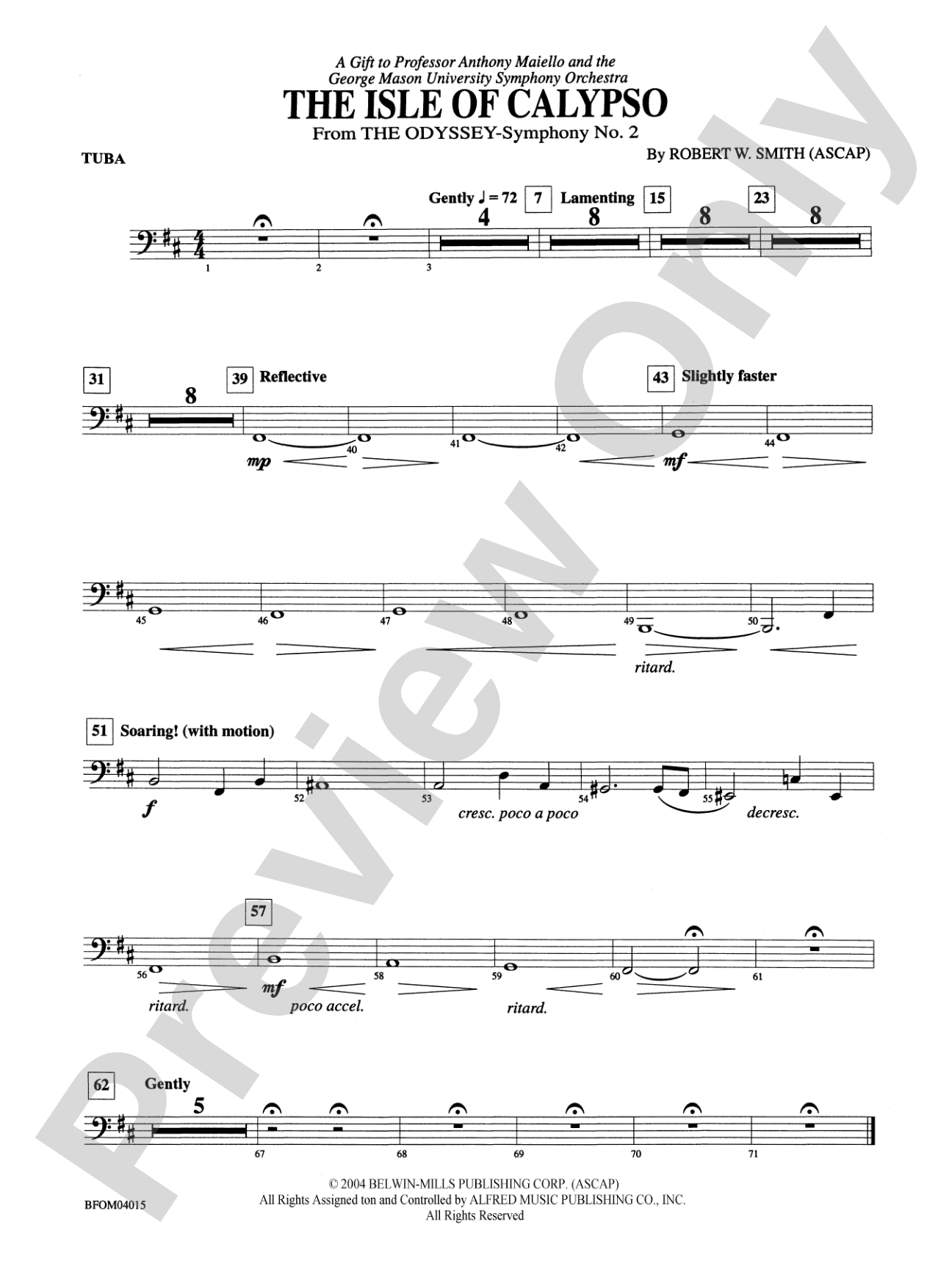 The Isle of Calypso (from The Odyssey (Symphony No. 2)): Tuba