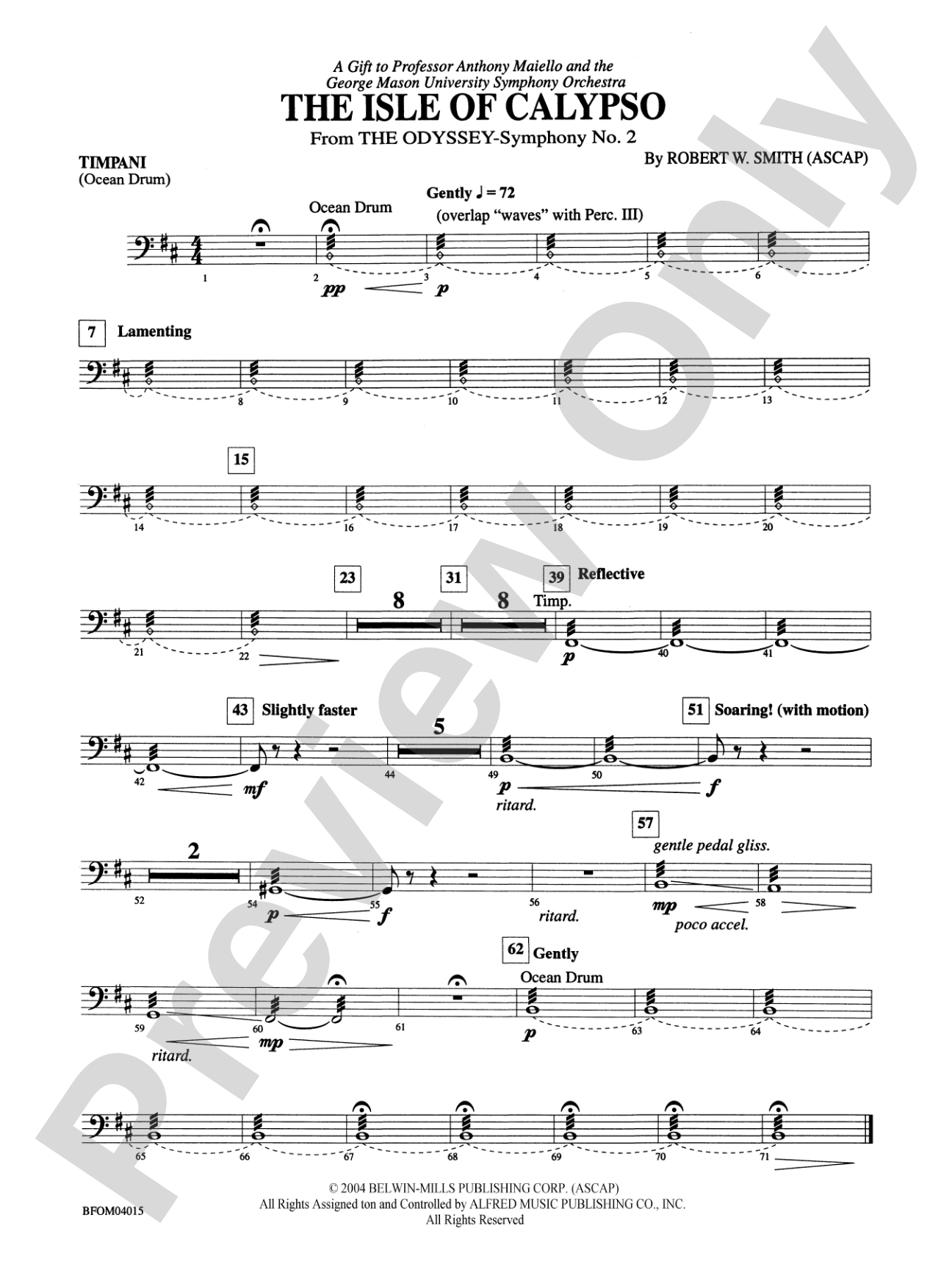 The Isle of Calypso (from The Odyssey (Symphony No. 2)): Timpani