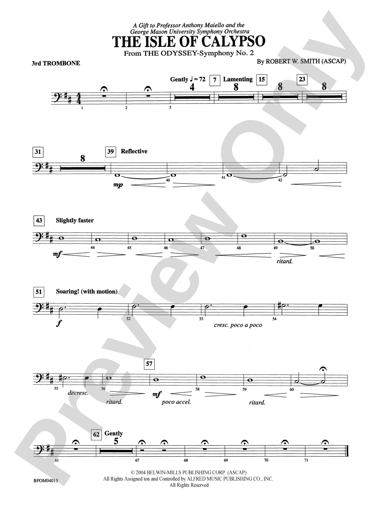 The Isle of Calypso (from The Odyssey (Symphony No. 2)): 3rd Trombone