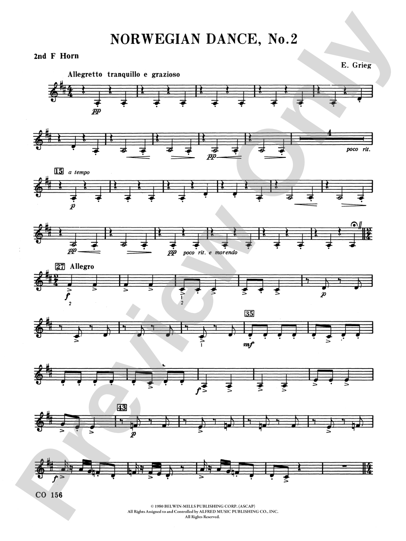 Norwegian Dances Nos. 2 & 3: 2nd F Horn