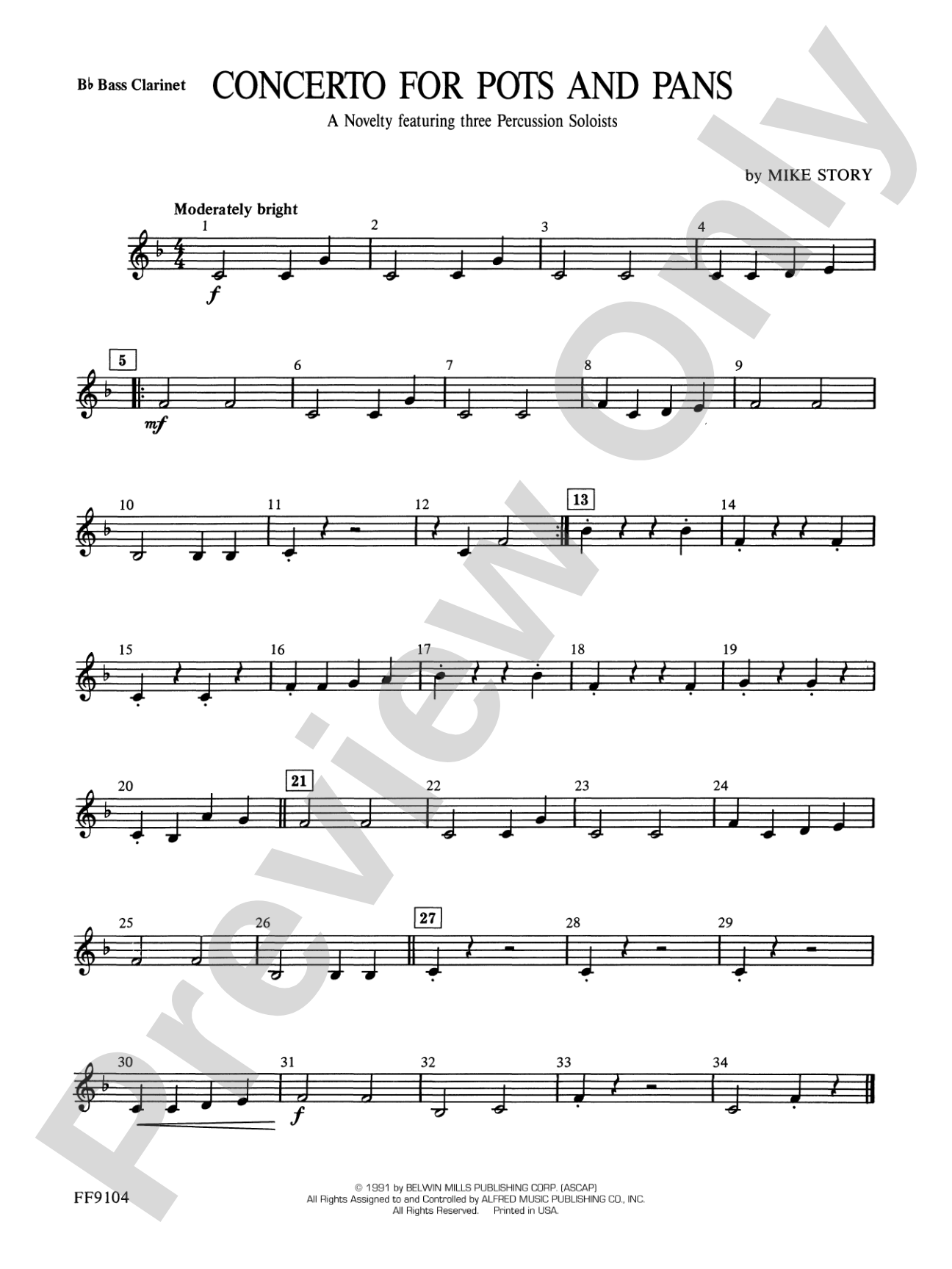Concerto for Pots and Pans: B-flat Bass Clarinet