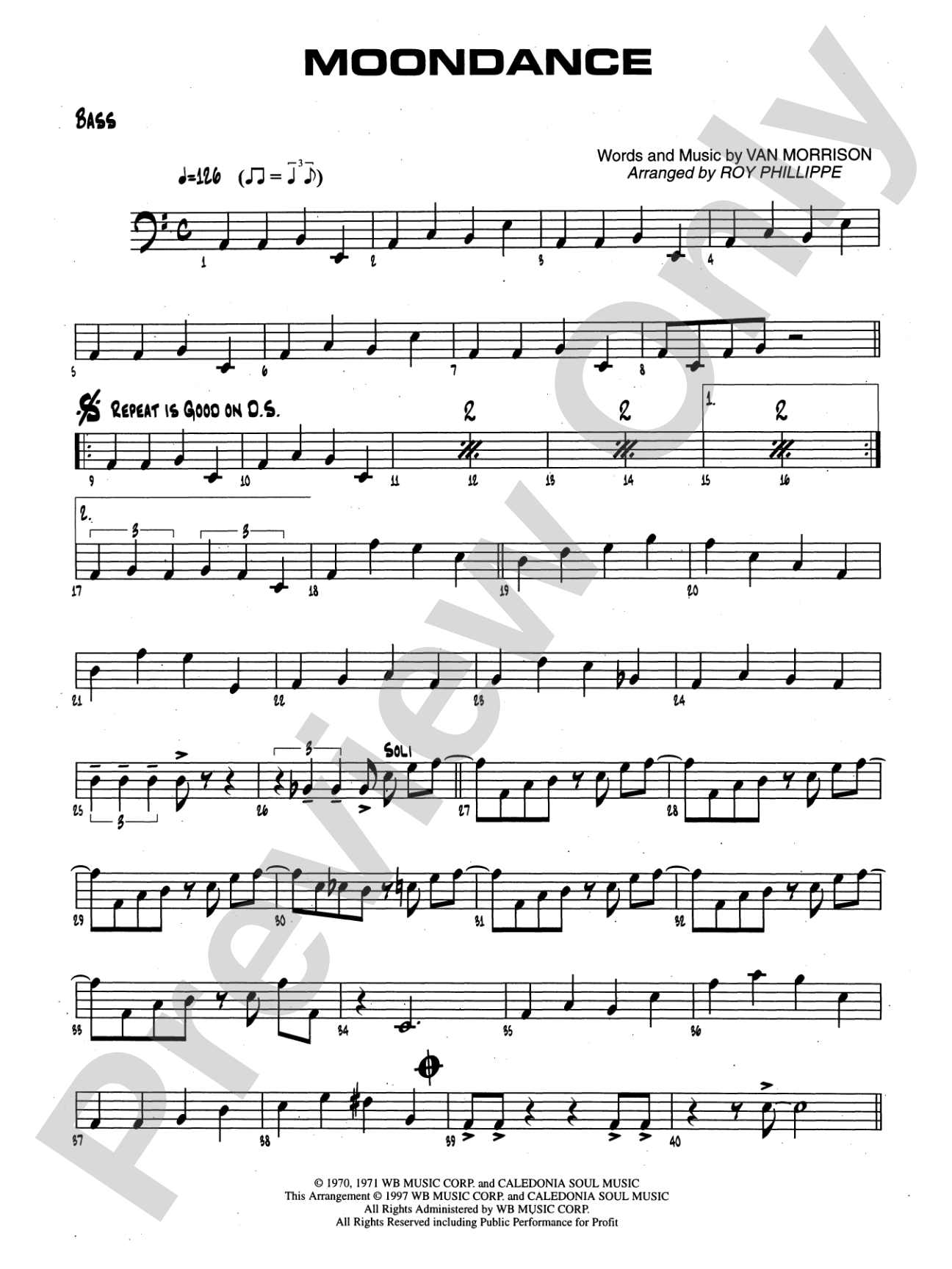 Moondance: String Bass