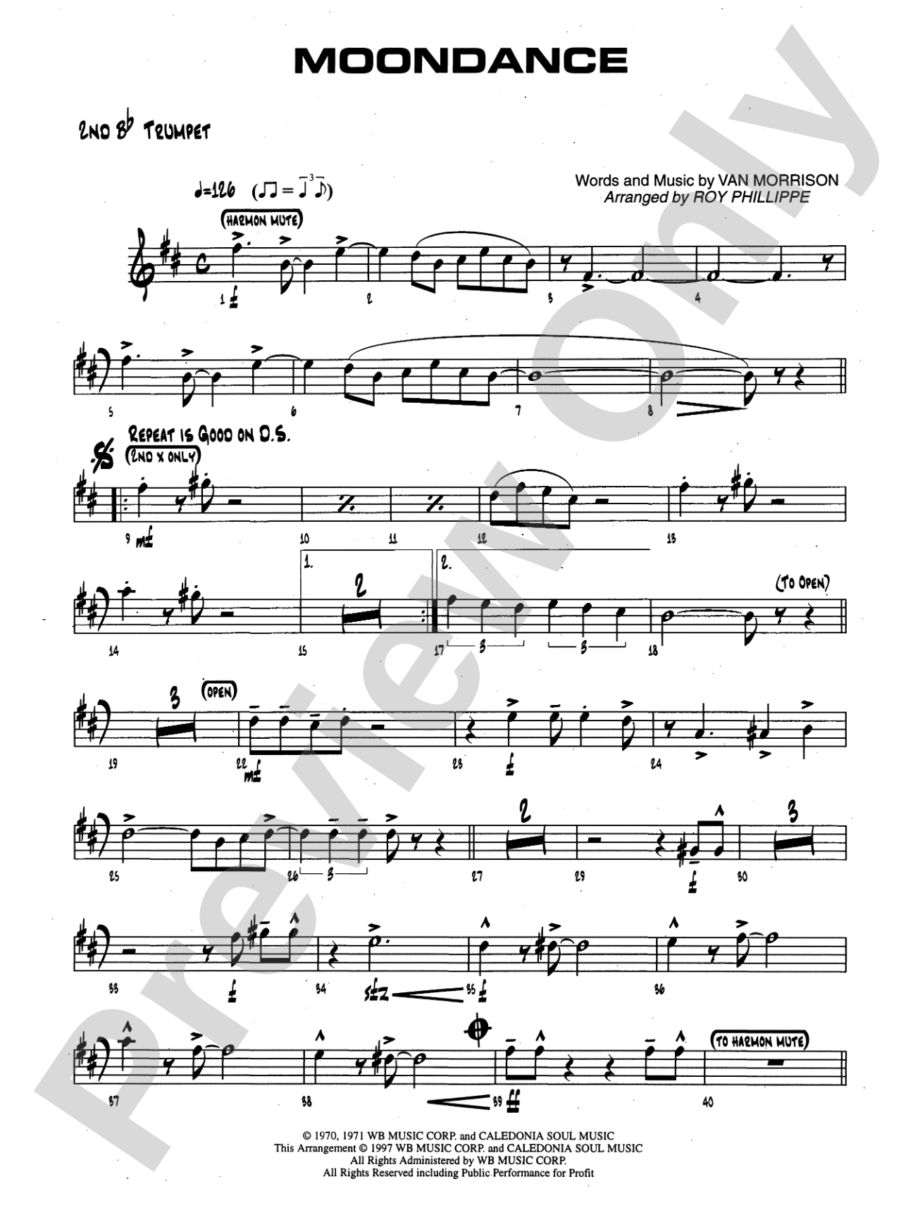 Moondance: 2nd B-flat Trumpet