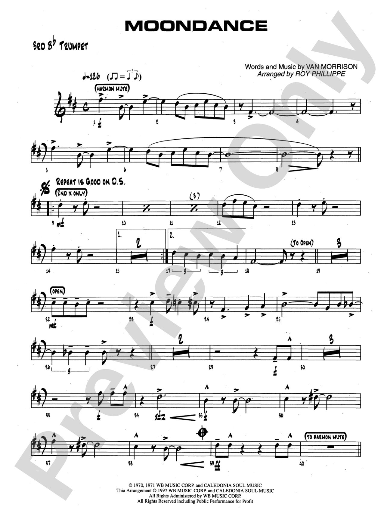 Moondance: 3rd B-flat Trumpet