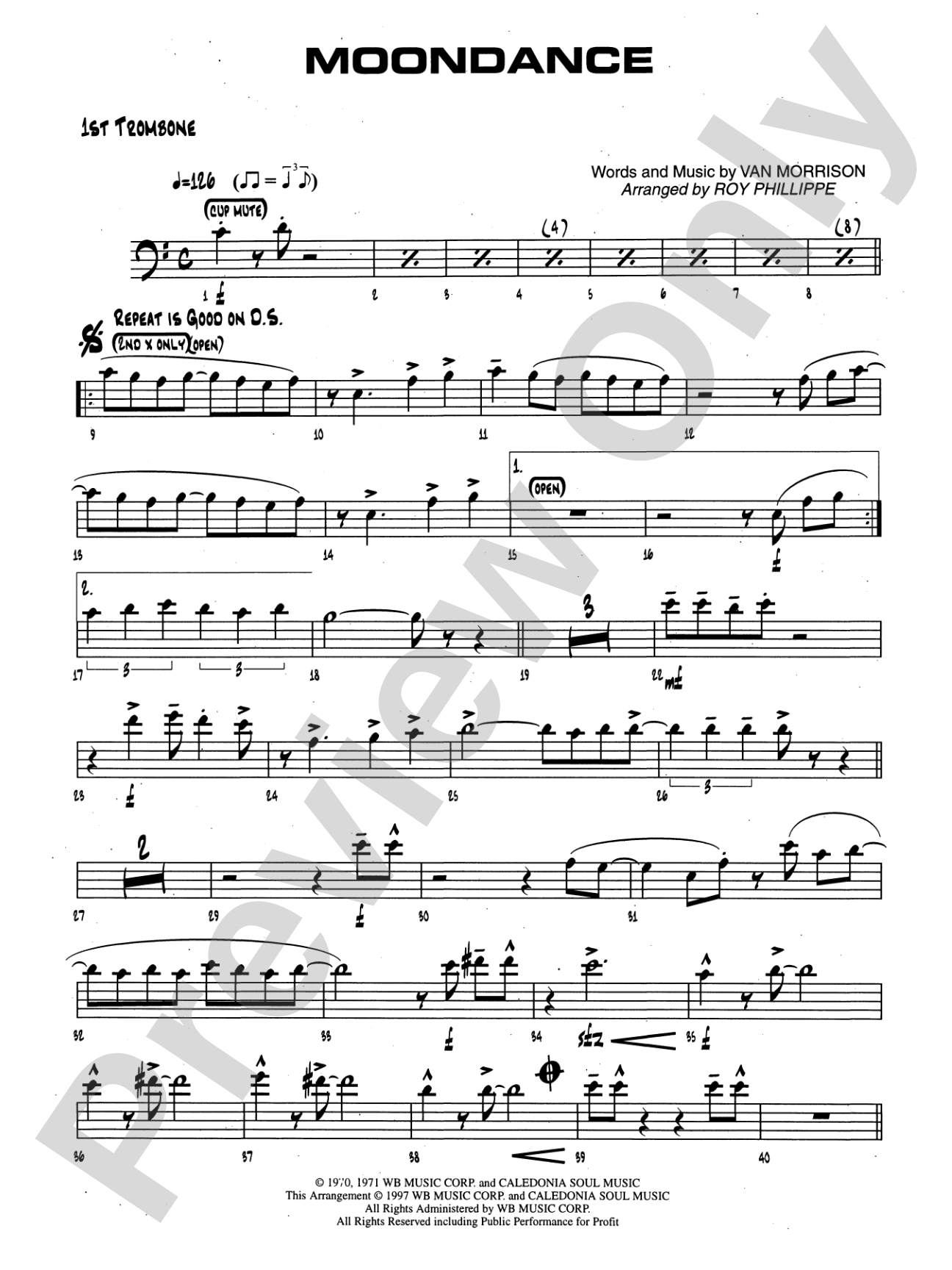 Moondance: 1st Trombone