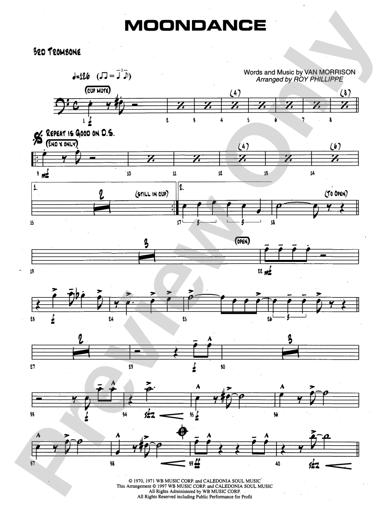 Moondance: 3rd Trombone