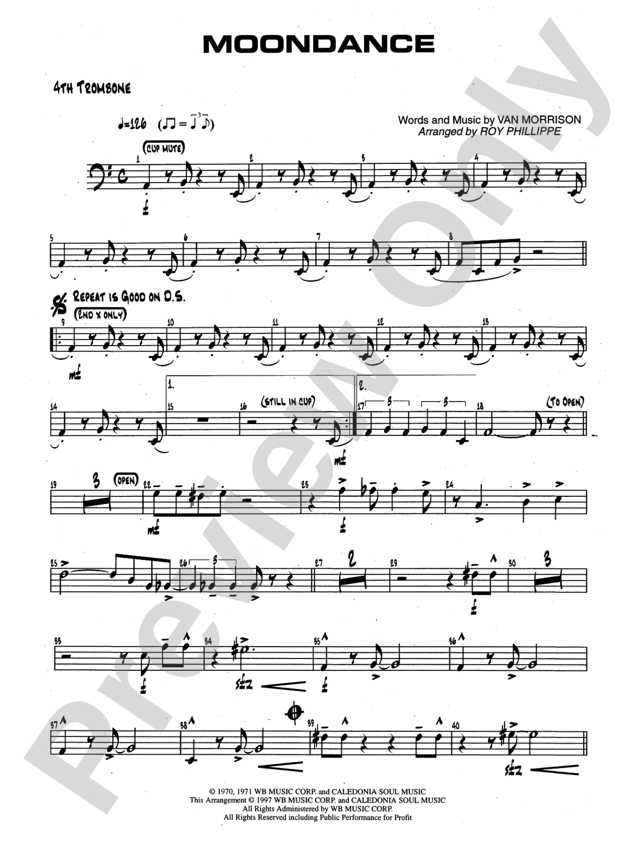 Moondance: 4th Trombone