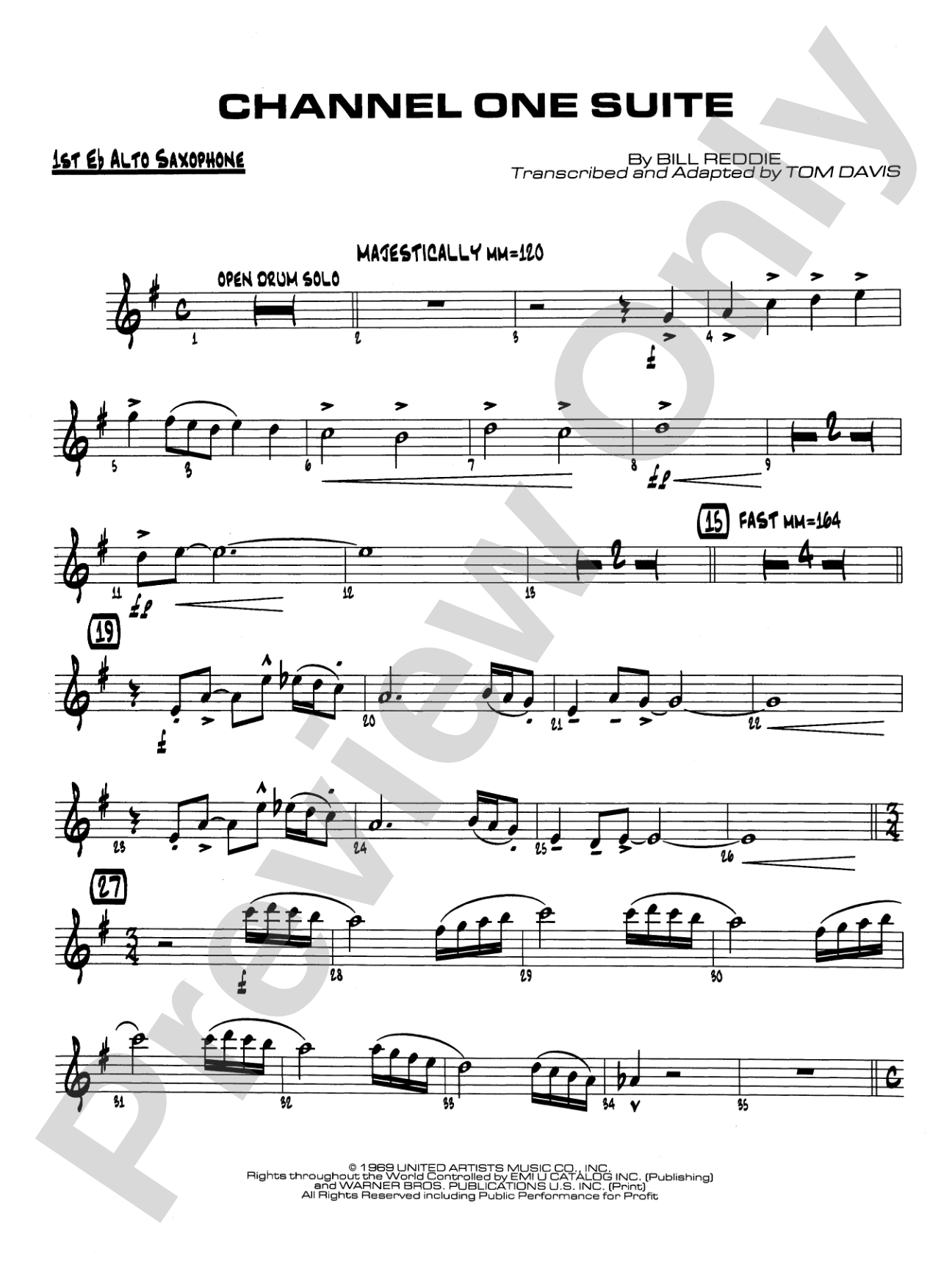 Channel One Suite: E-flat Alto Saxophone