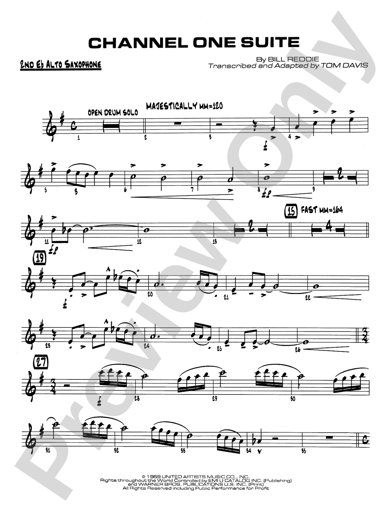 Channel One Suite: 2nd E-flat Alto Saxophone