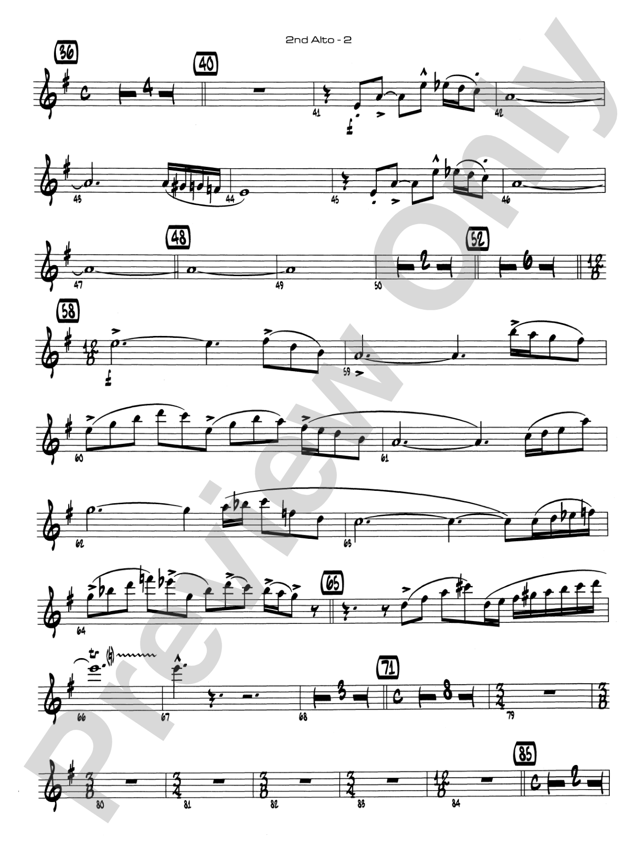 Channel One Suite: 2nd E-flat Alto Saxophone