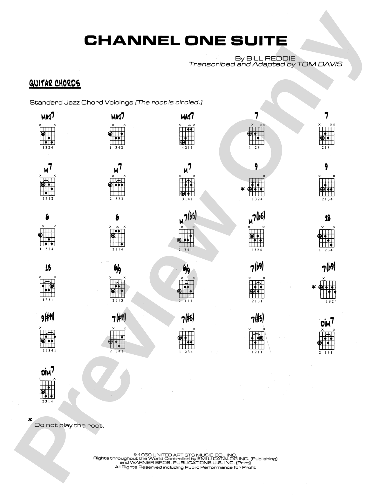 Channel One Suite: Guitar Chords