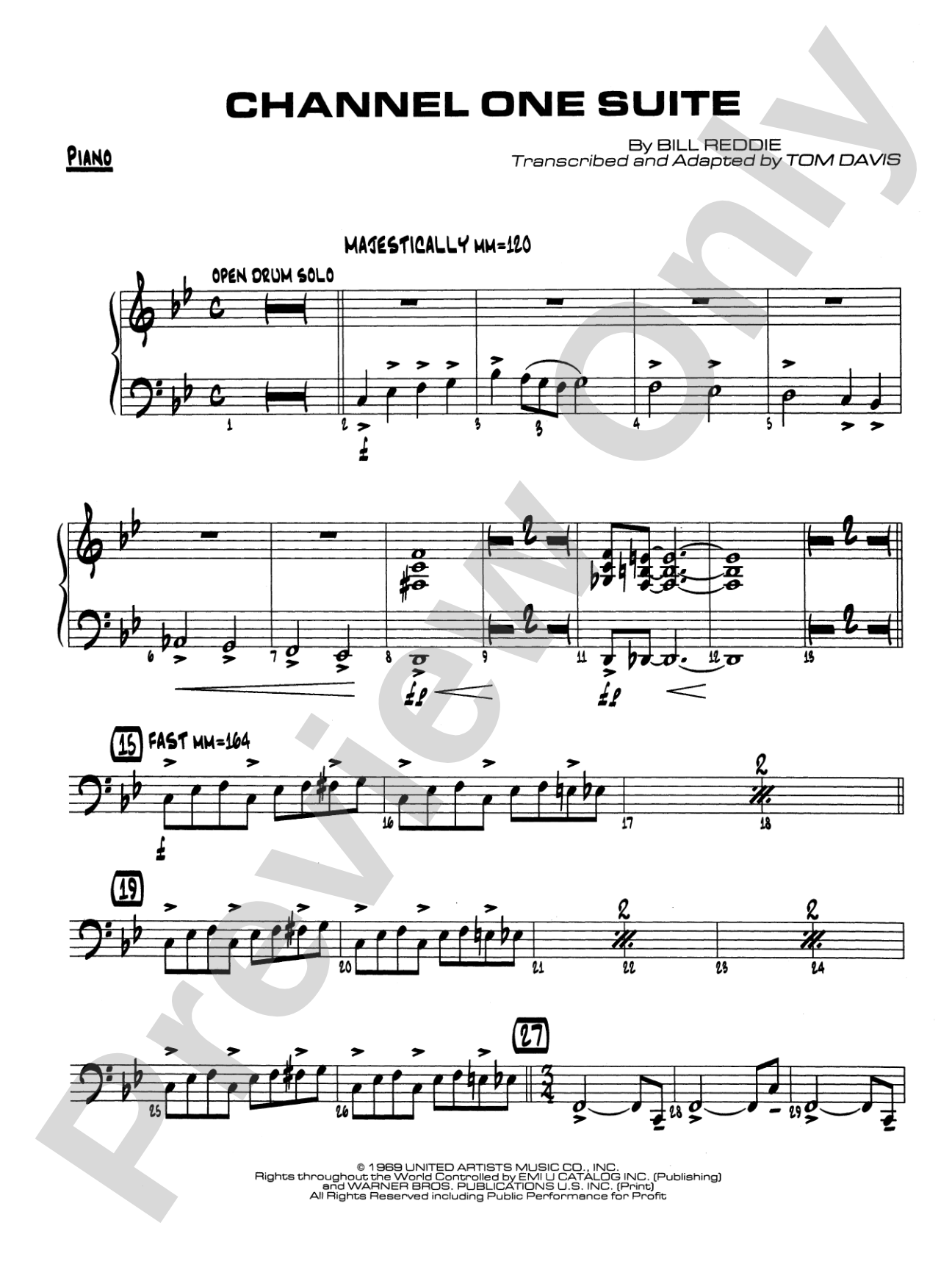 Channel One Suite: Piano Accompaniment