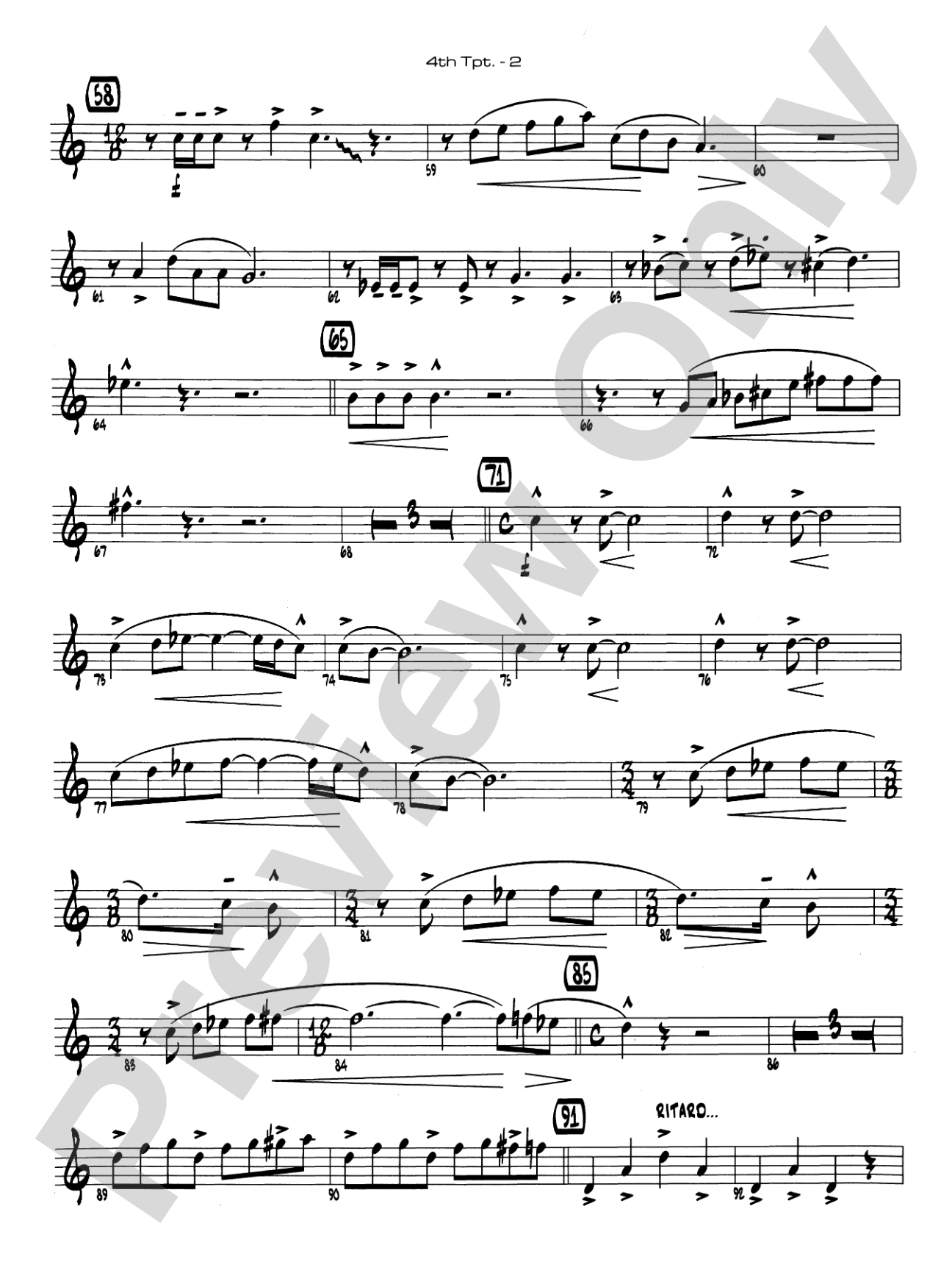 Channel One Suite: 4th B-flat Trumpet