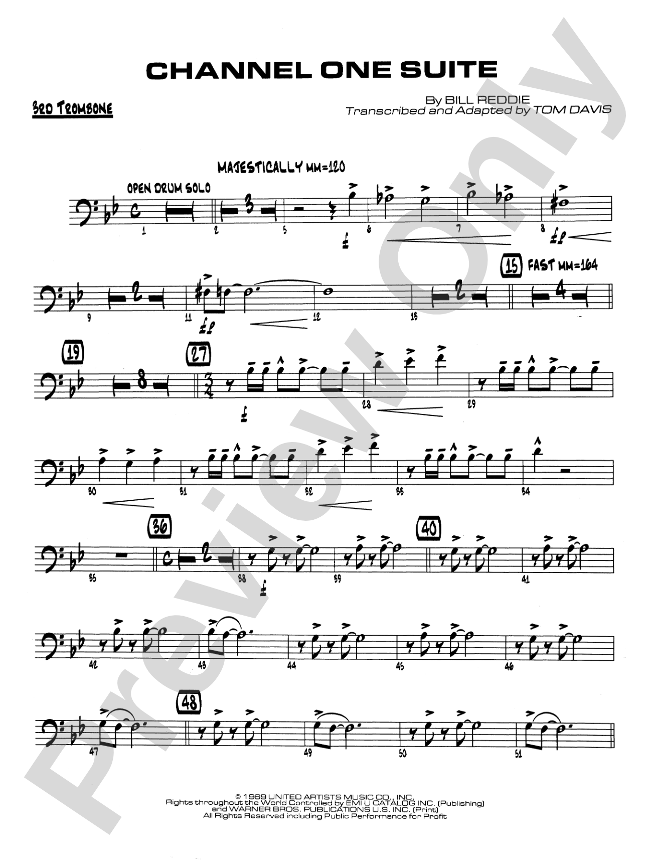 Channel One Suite: 3rd Trombone
